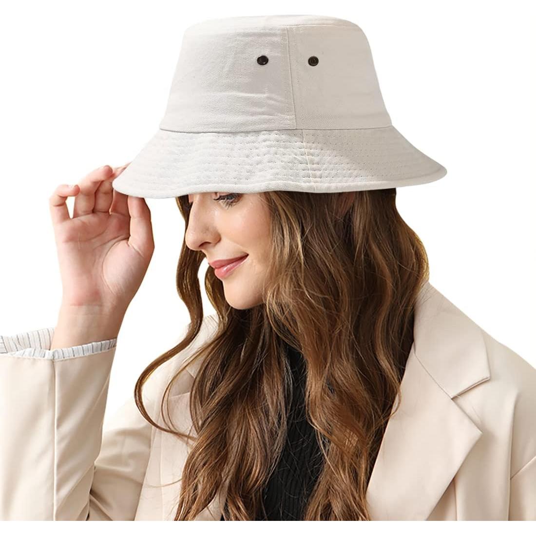 Sombrero de Cubo Unisex Malaxlx Algodón UPF 50+ Playa