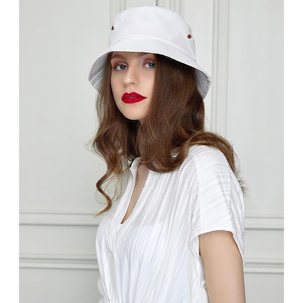 Sombrero de Cubo Unisex Malaxlx Algodón UPF 50+ Playa