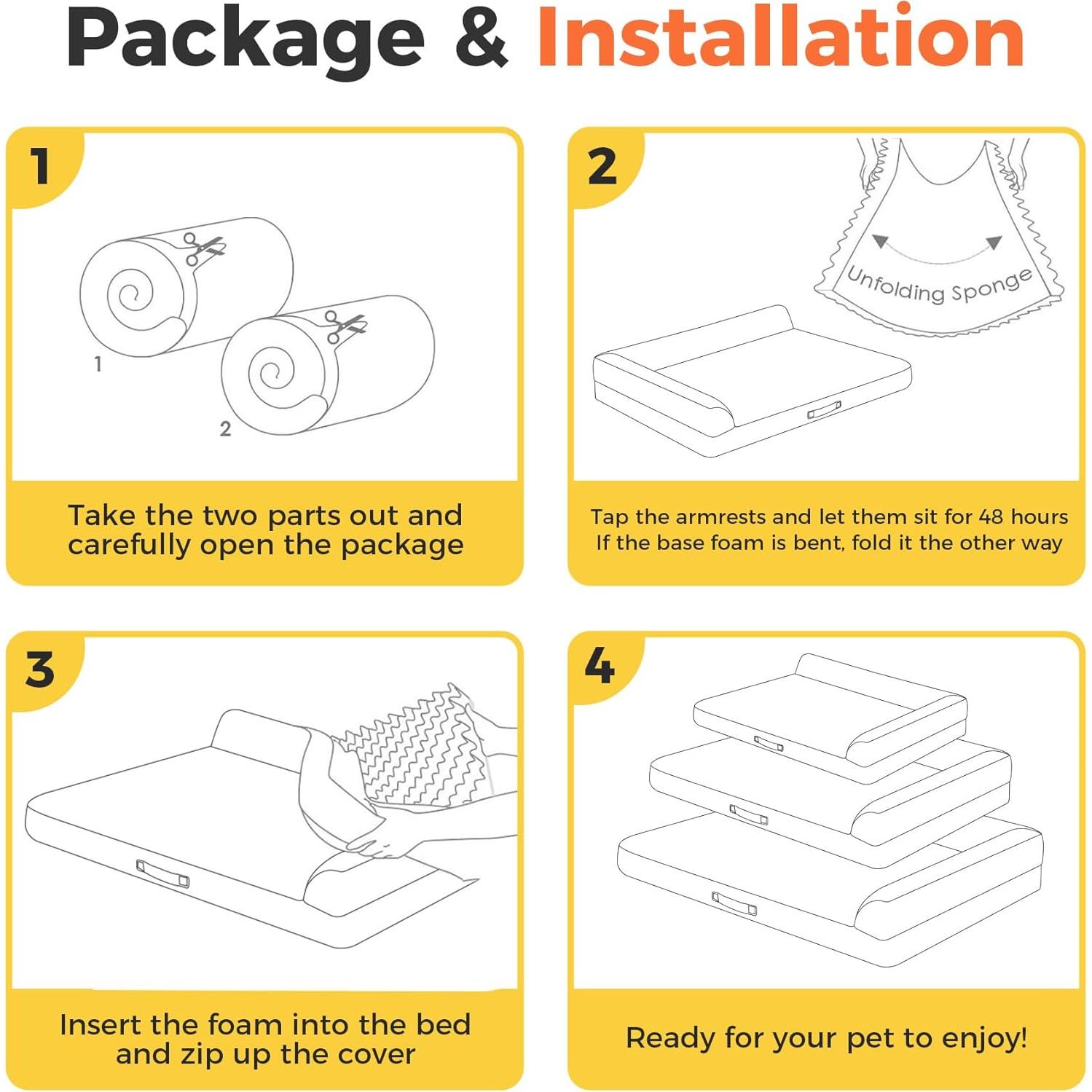 Cama Ortopédica para Perros Grandes Aeroluxe Beige 91x68cm