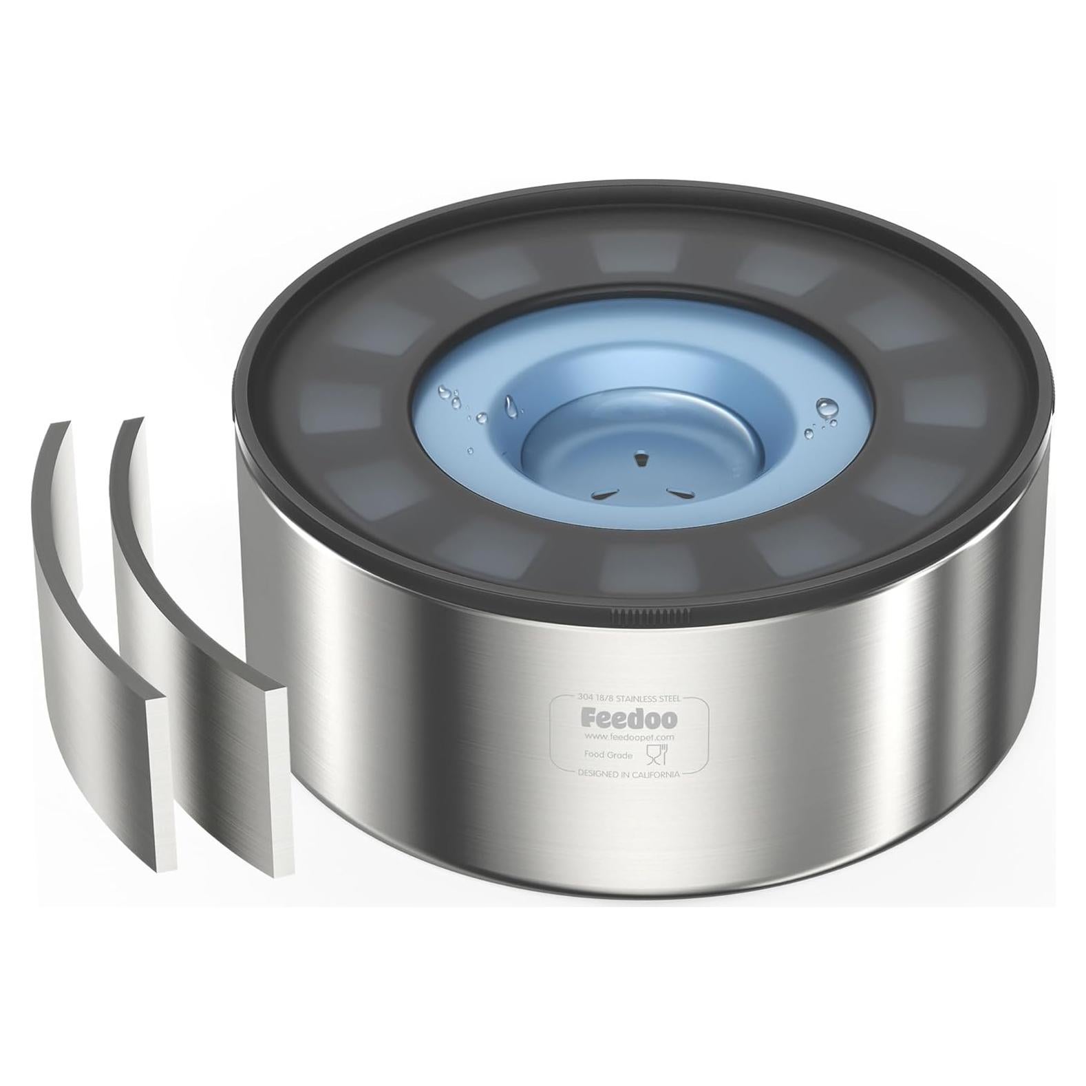 Tazón de Agua Antiderrames Feedoo 2L Acero Inoxidable