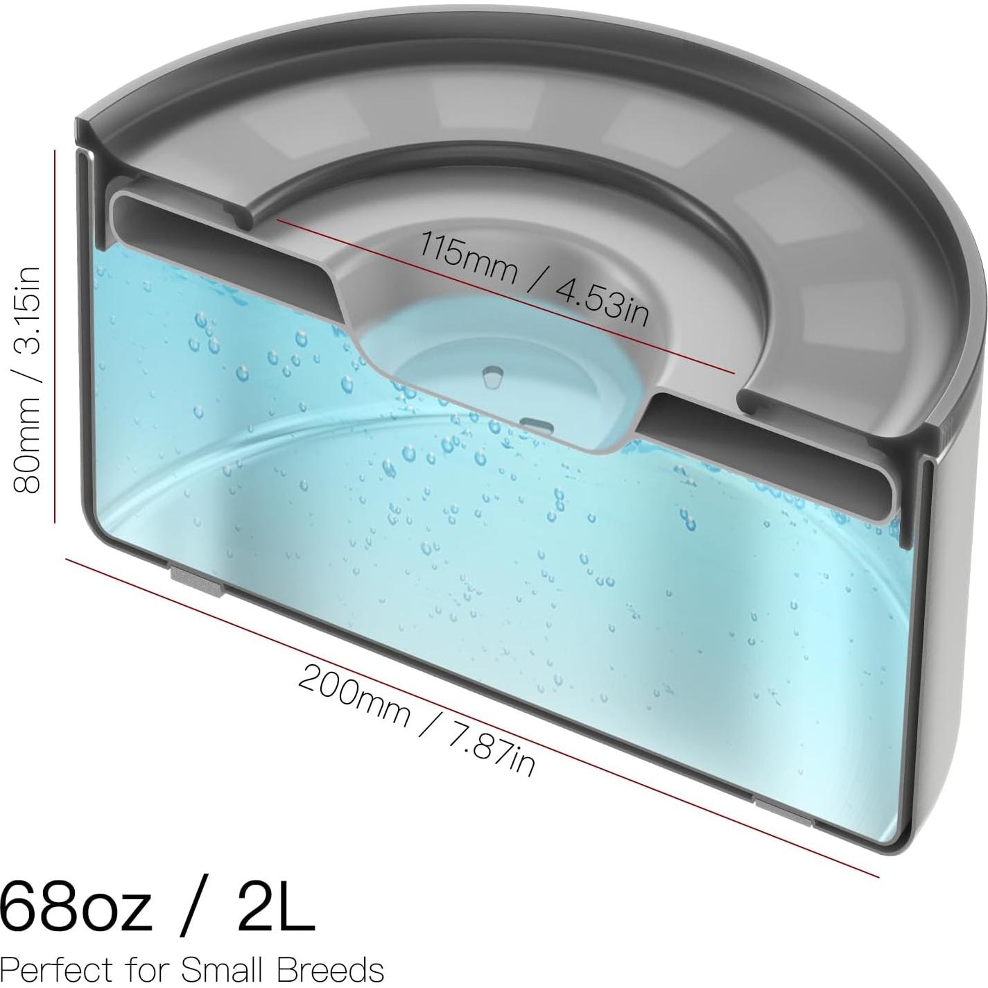 Tazón de Agua Antiderrames Feedoo 2L Acero Inoxidable