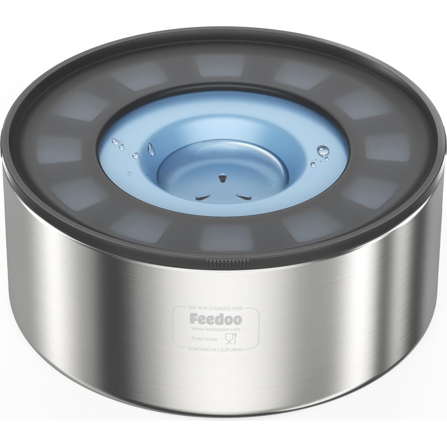 Tazón de Agua Antiderrames Feedoo 2L Acero Inoxidable