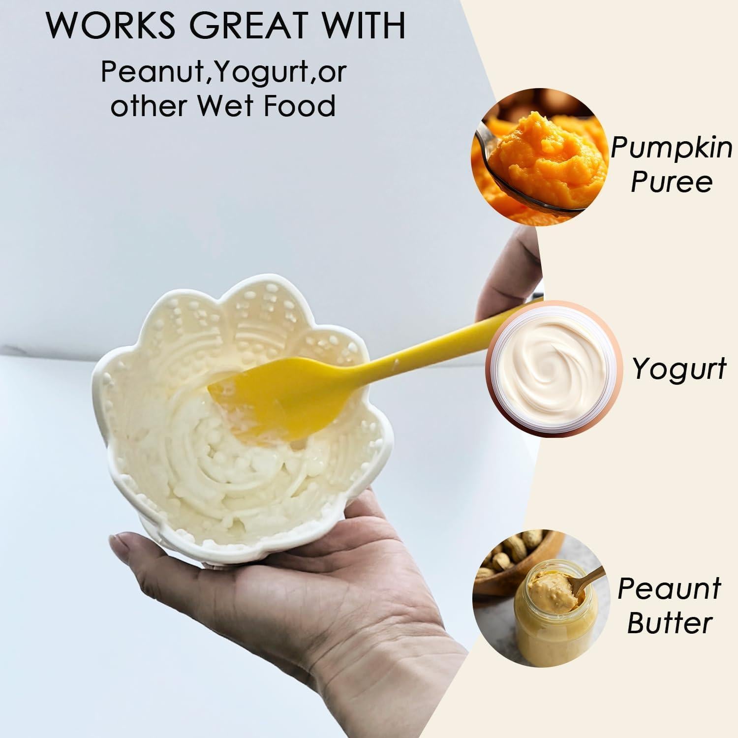 Tazón Lamer para Perros AVYDIIF Beige 12x12x7.6cm Antideslizante