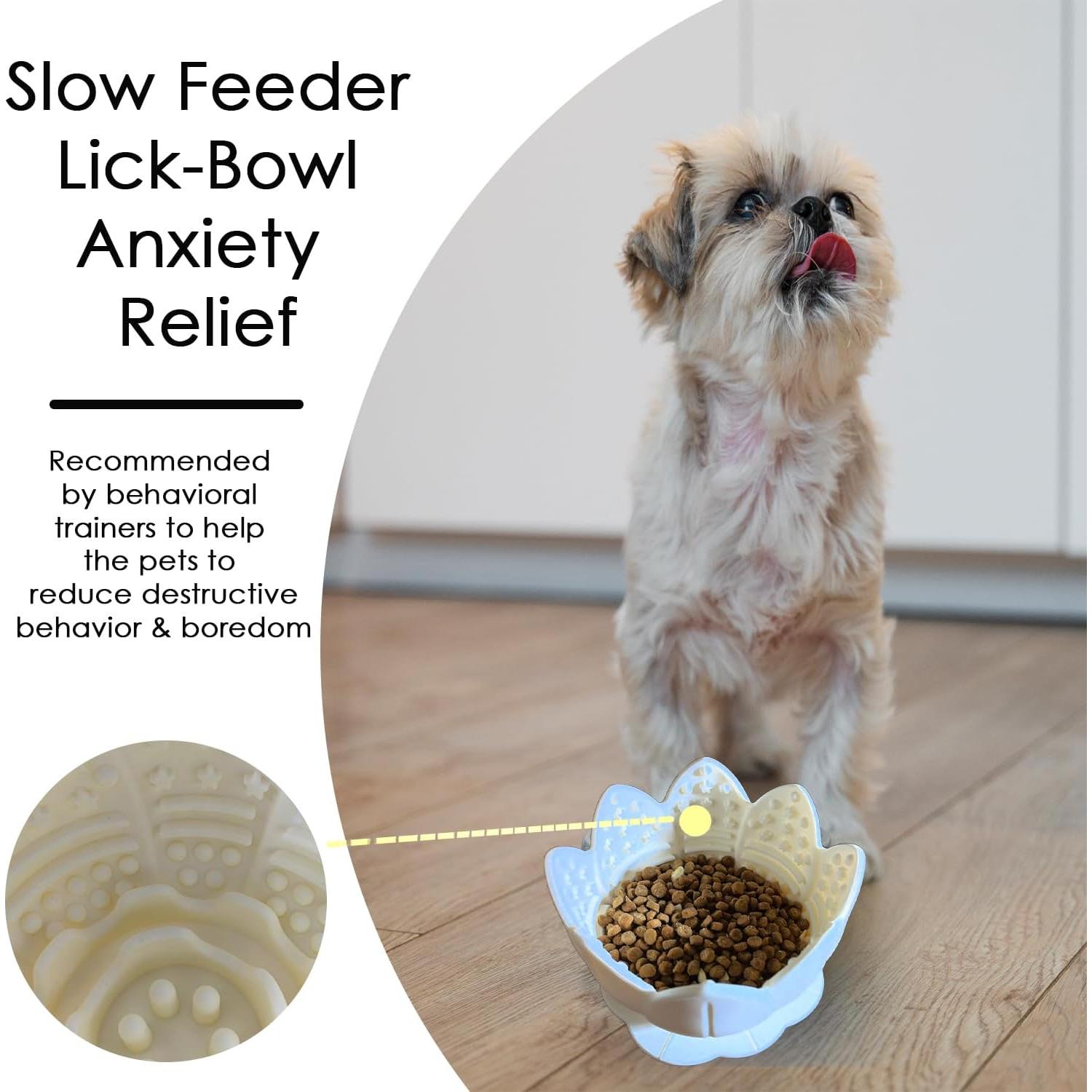 Tazón Lamer para Perros AVYDIIF Beige 12x12x7.6cm Antideslizante