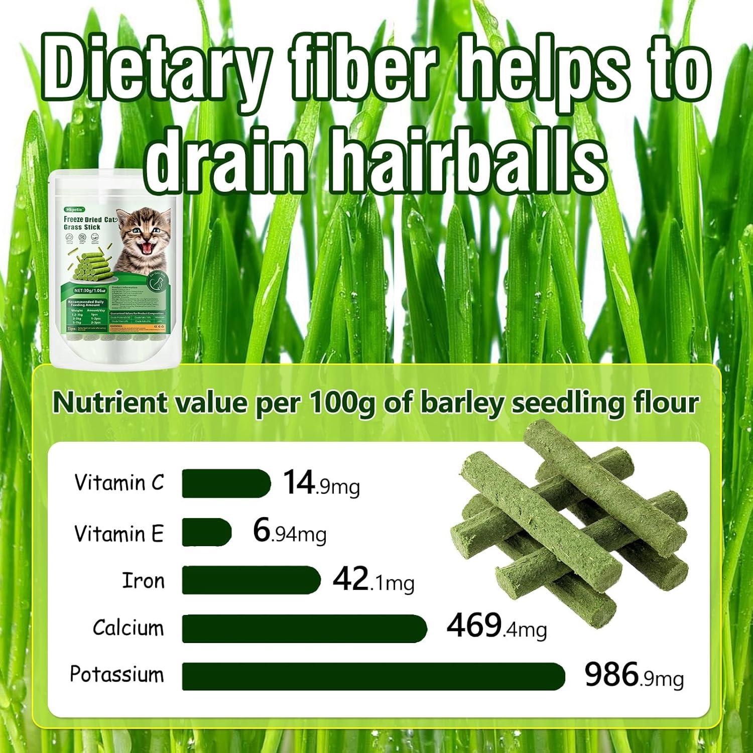 Palitos de Hierba para Gatos Hkpetie 30g - Snack Natural Saludable