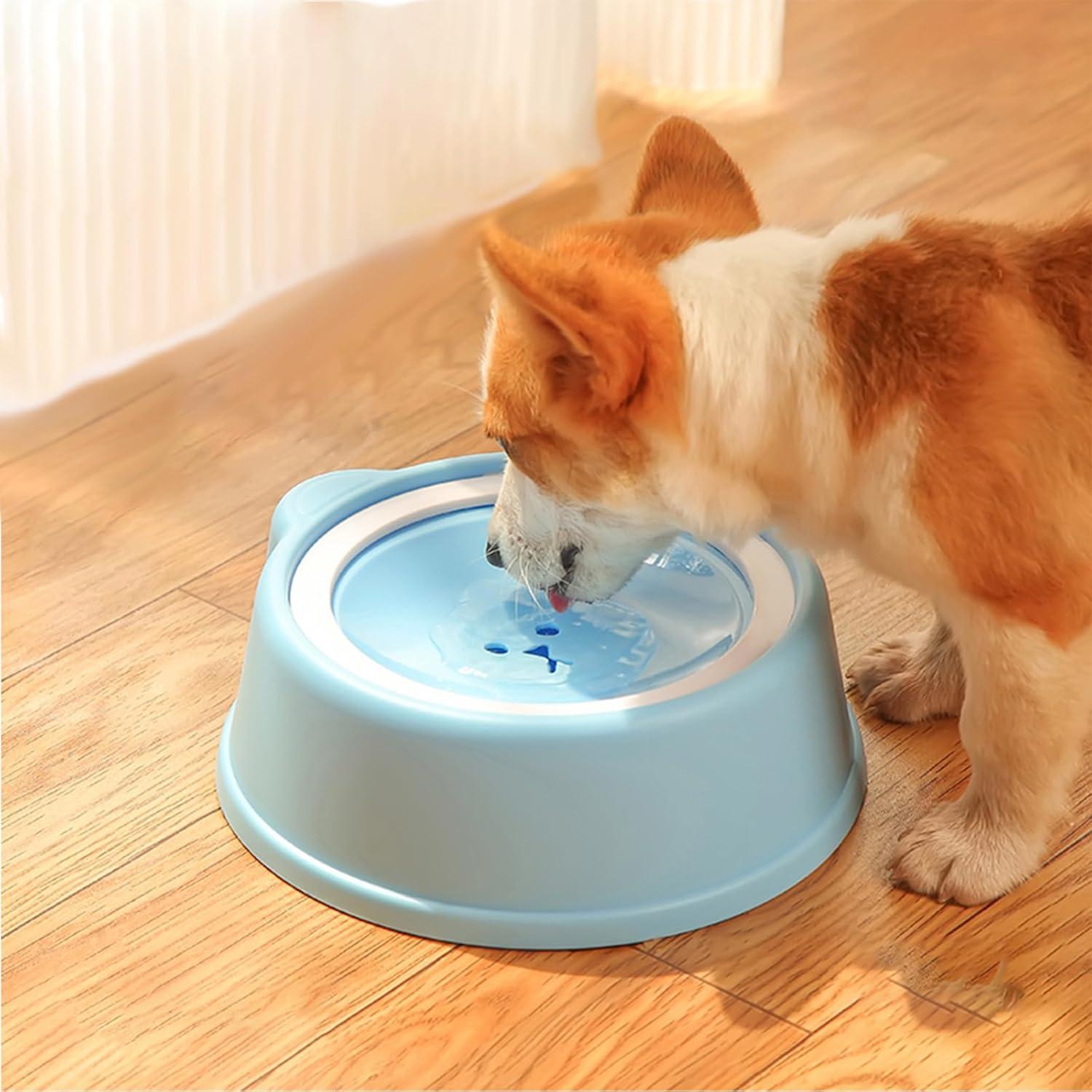 Tazón Antisalpicaduras para Perros y Gatos Yaruiguang 1L Rosa