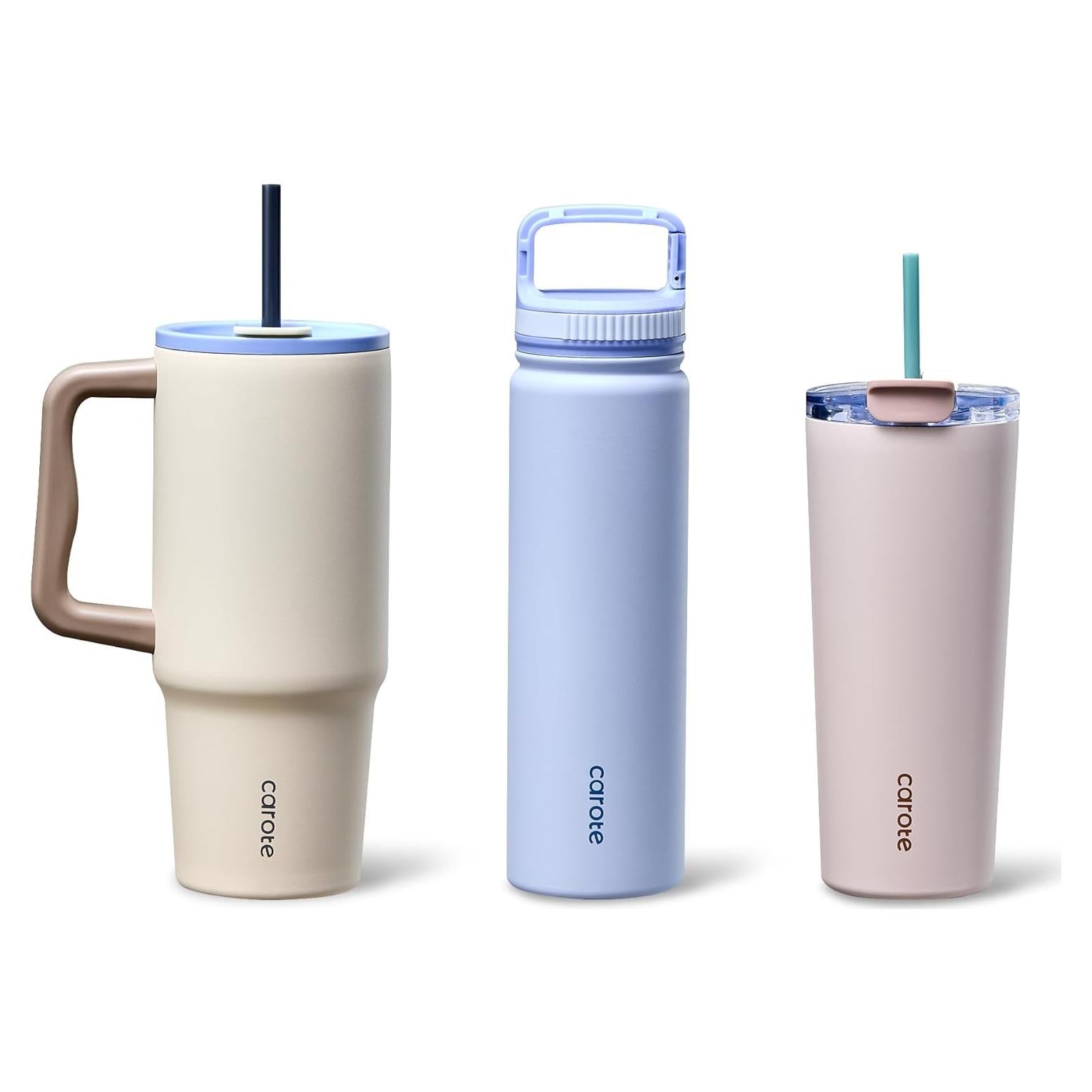 Juego de 3 Botellas de Agua Aisladas CAROTE 2420 ml Azul