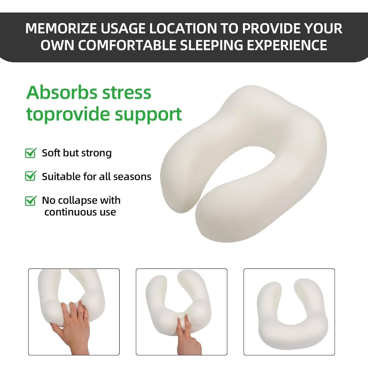 Almohada de Viaje HydroAurum Espuma de Memoria Ergonómica