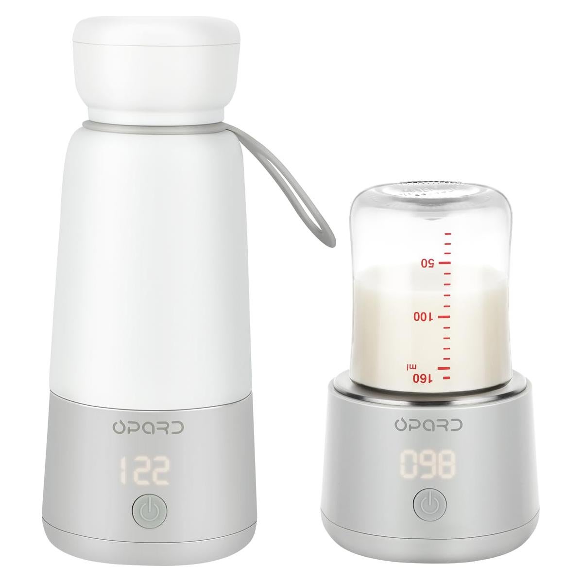 Calentador de Botellas Portátil Opard 350 ml, 4 Temperaturas Ajustables