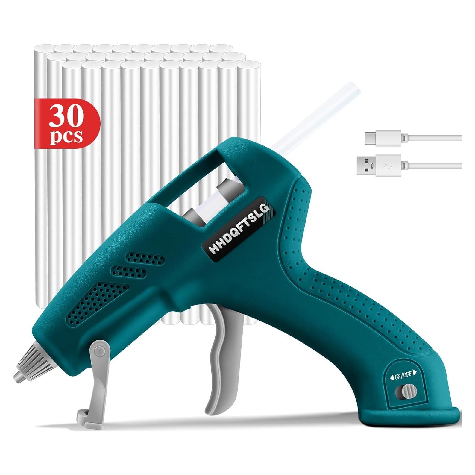 Pistola de Pegamento Caliente Inalámbrica HHDQFTSLG 20W 30 Barras