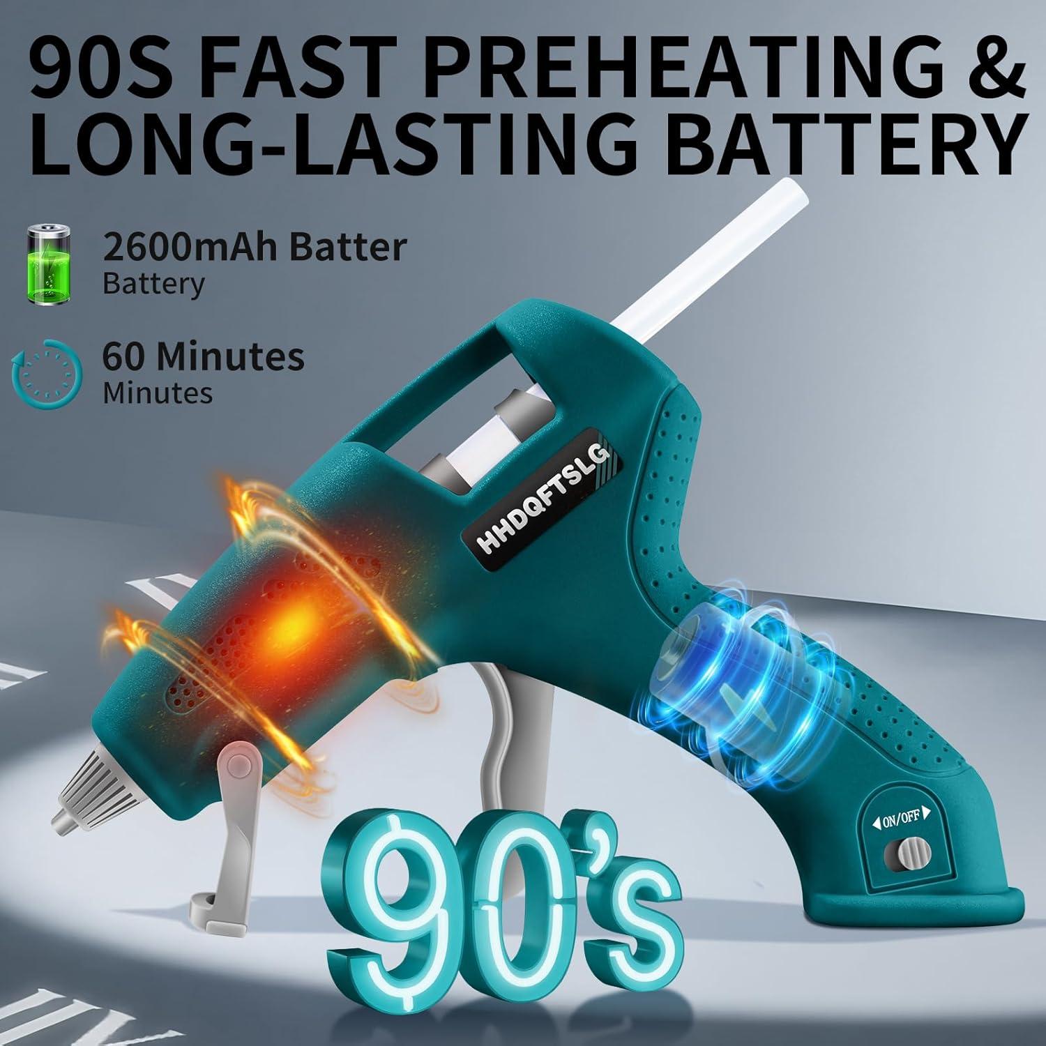 Pistola de Pegamento Caliente Inalámbrica HHDQFTSLG 20W 30 Barras