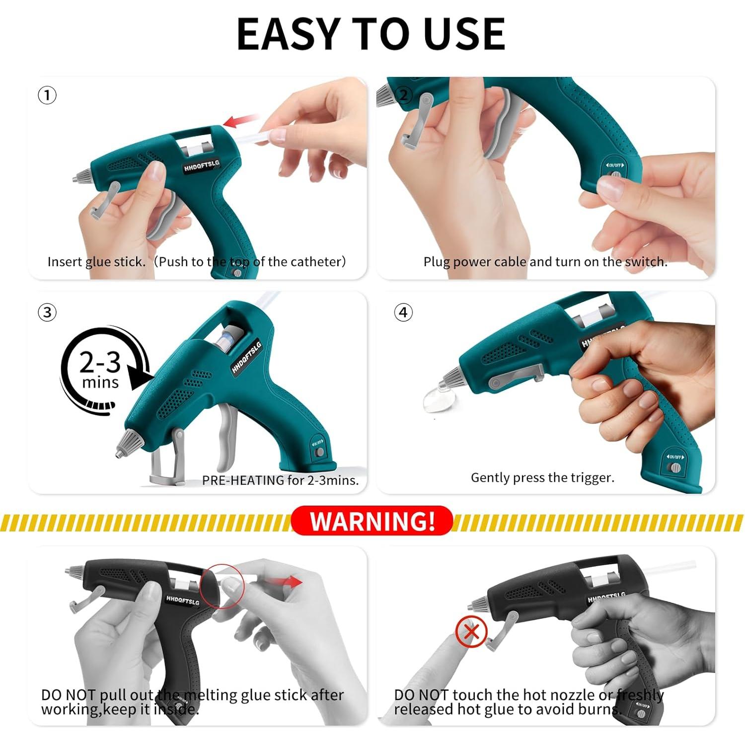 Pistola de Pegamento Caliente Inalámbrica HHDQFTSLG 20W 30 Barras