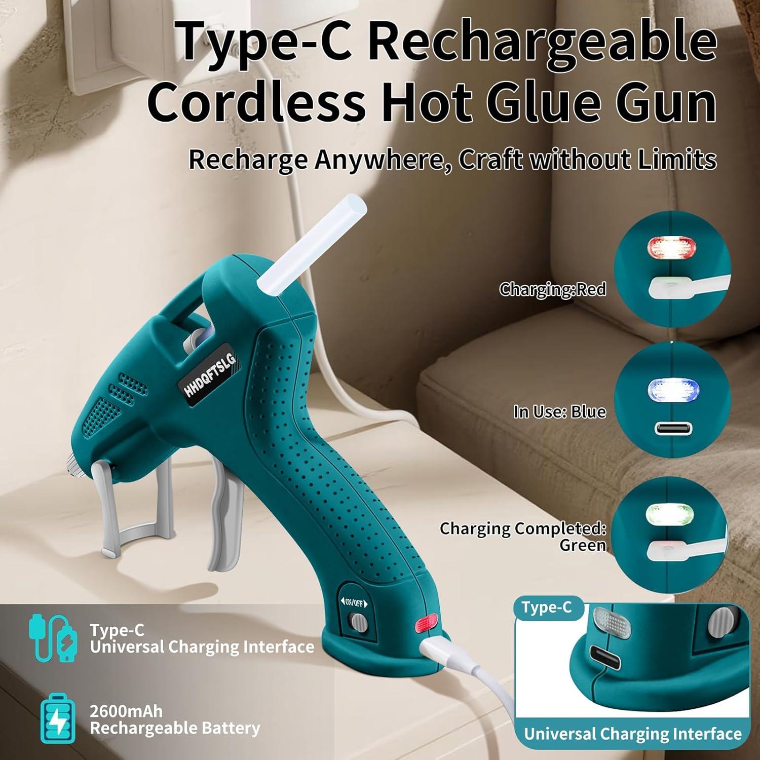 Pistola de Pegamento Caliente Inalámbrica HHDQFTSLG 20W 30 Barras