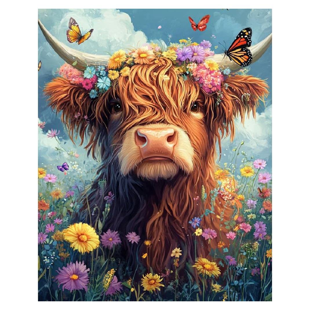 Kit de Pintura por Números Canrichshop Vaca 40.6x50.8cm