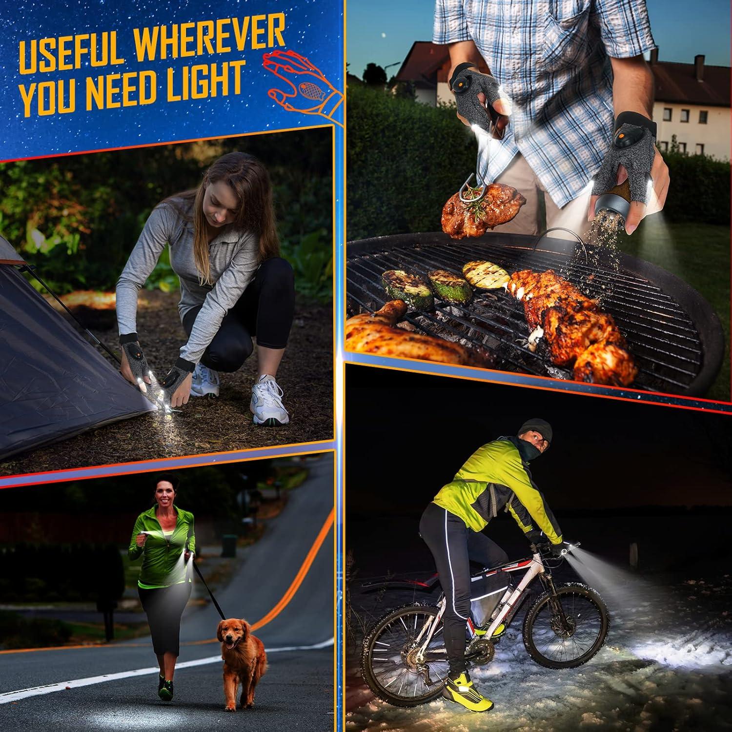 Guantes LED Recargables PARIGO a Prueba de Agua - Gris Oscuro