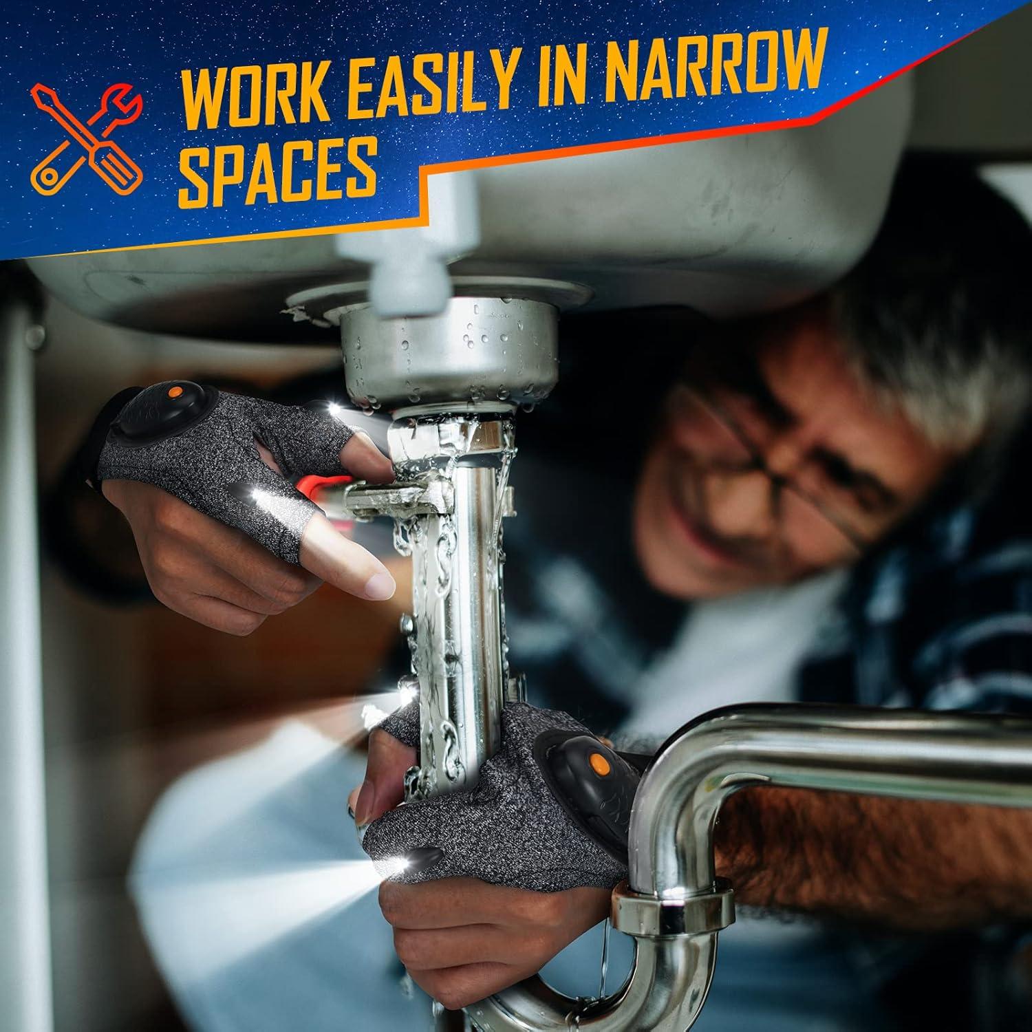 Guantes LED Recargables PARIGO a Prueba de Agua - Gris Oscuro