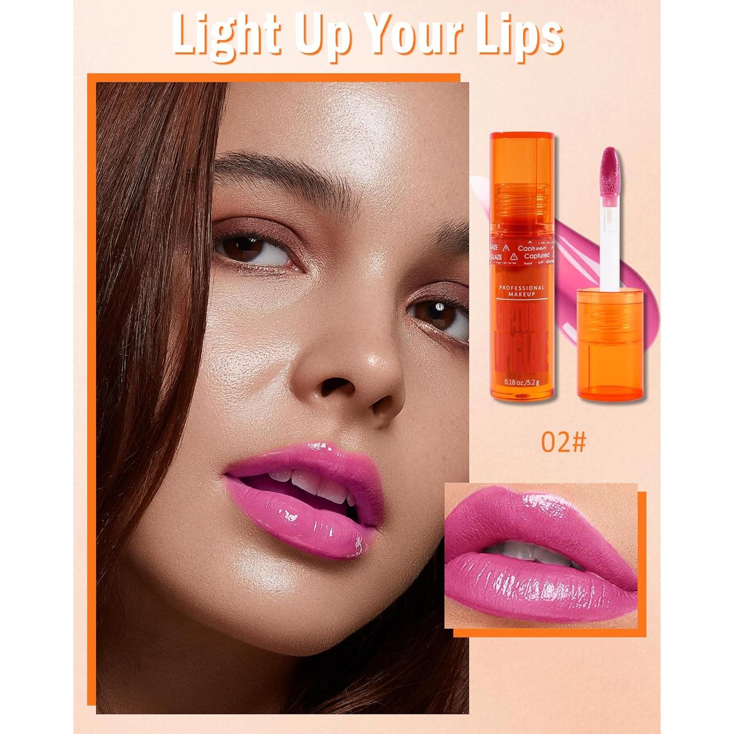 Brillo de Labios Hidratante Vegano 5.2g - 6 Colores Rosa
