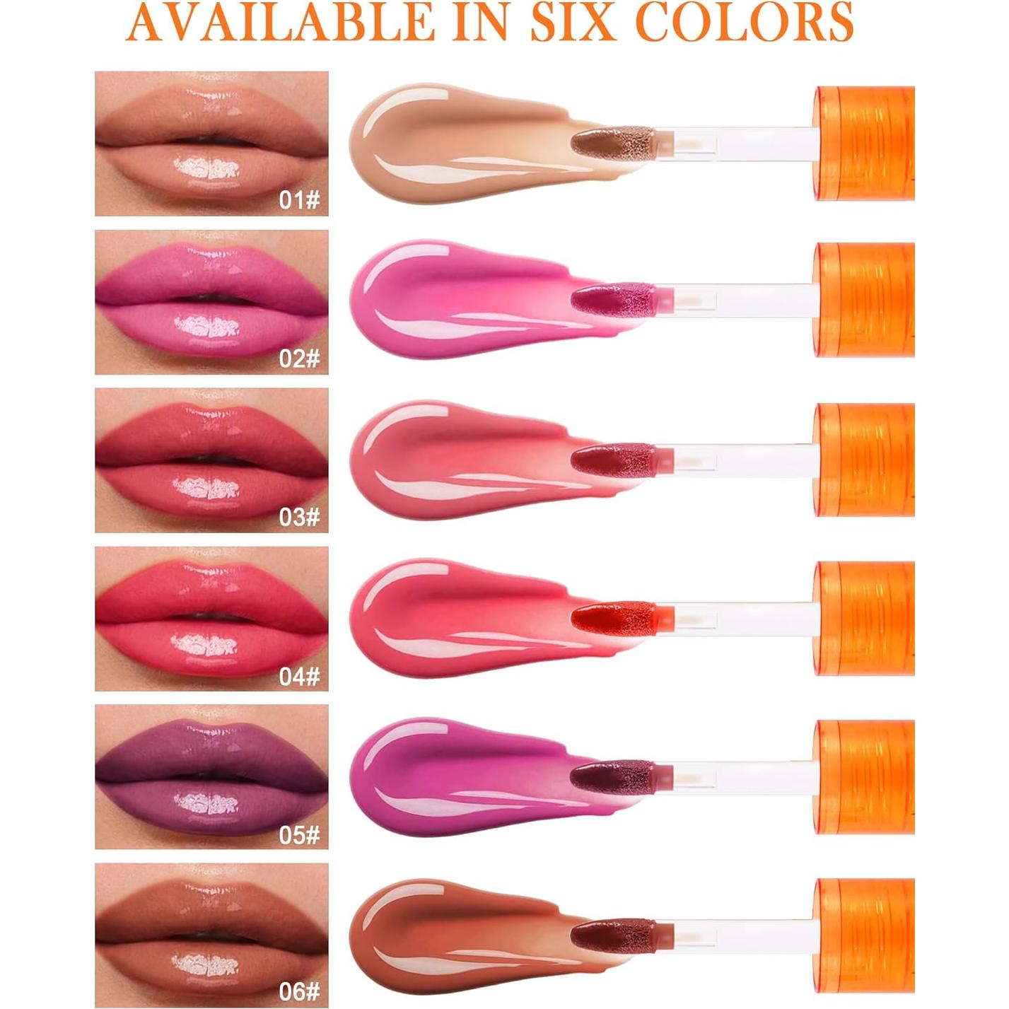 Brillo de Labios Hidratante Vegano 5.2g - 6 Colores Rosa