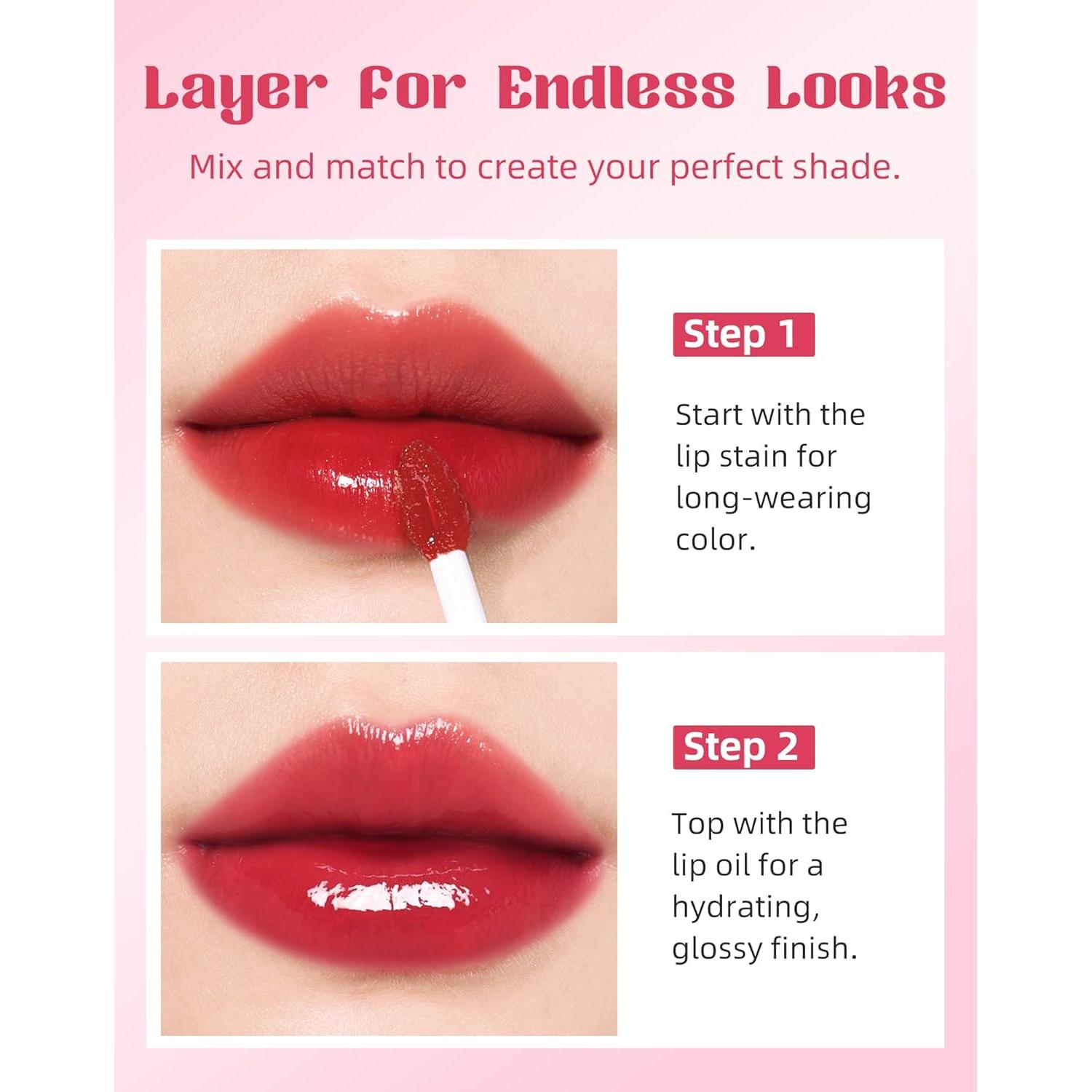 Set de Tinte Labial y Aceite Labial Bayfree - Coral Caliente