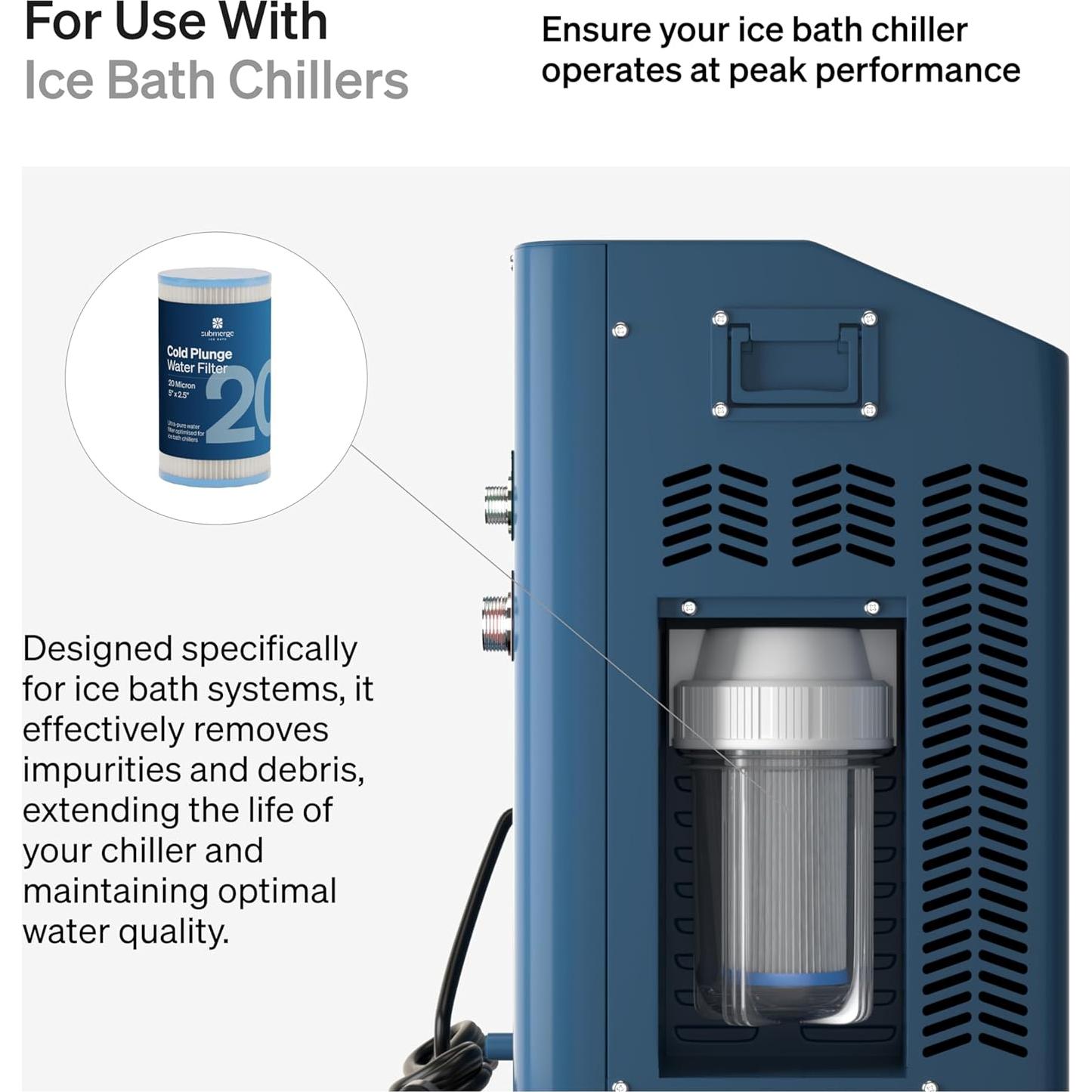 Filtro de agua Submerge Ice Bath 20 micrones paquete de 8