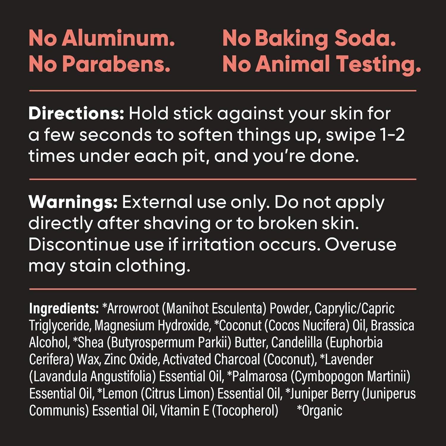 Desodorante Natural Pretty Frank 76.5g Sin Aluminio Carbón Costero