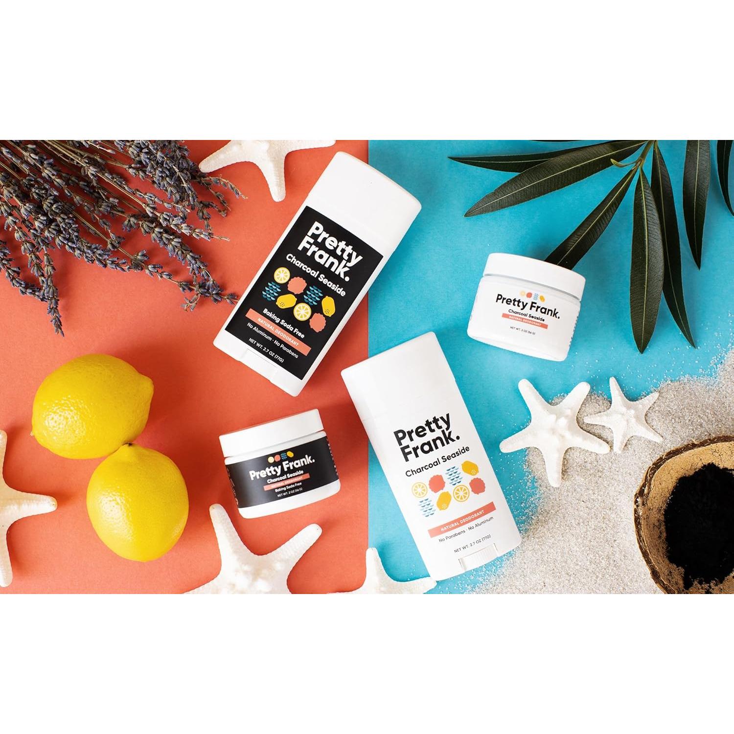 Desodorante Natural Pretty Frank 76.5g Sin Aluminio Carbón Costero