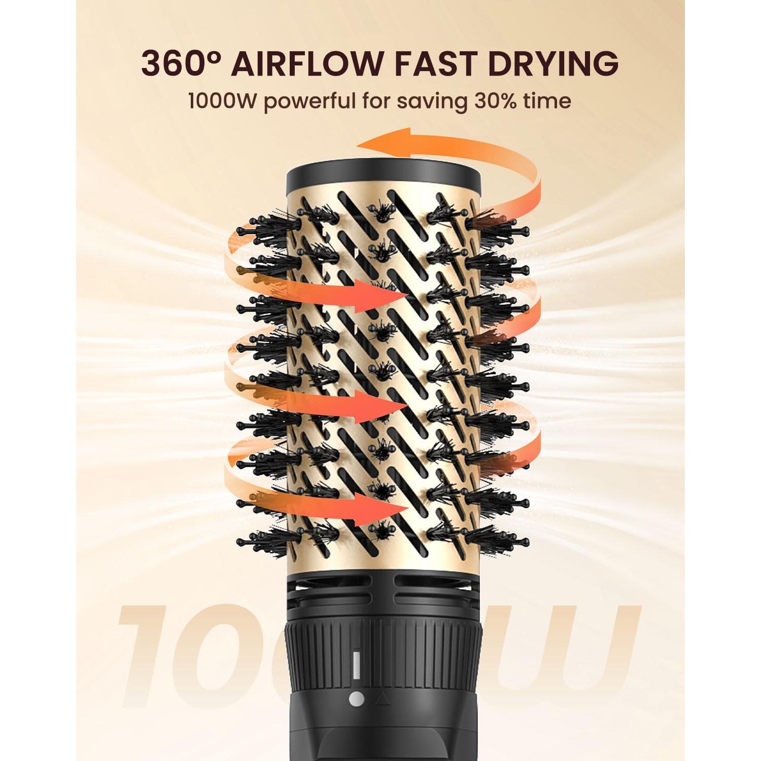 Cepillo Secador de Cabello Rotatorio Mooqlizz 3 en 1 38cm