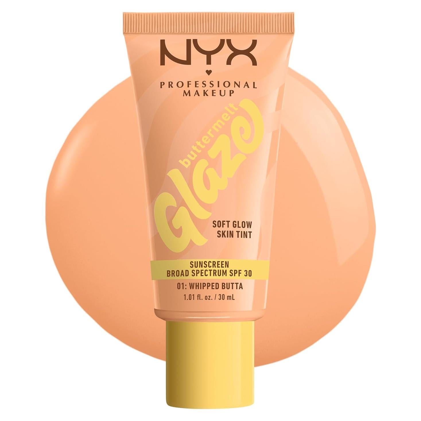 Tinte de Piel Brillante NYX Buttermelt Glaze SPF 30 30 ml