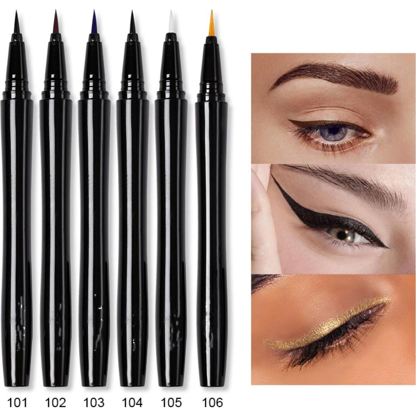 Delineador de Ojos Líquido Impermeable MAEPEOR 15g Negro Azabache