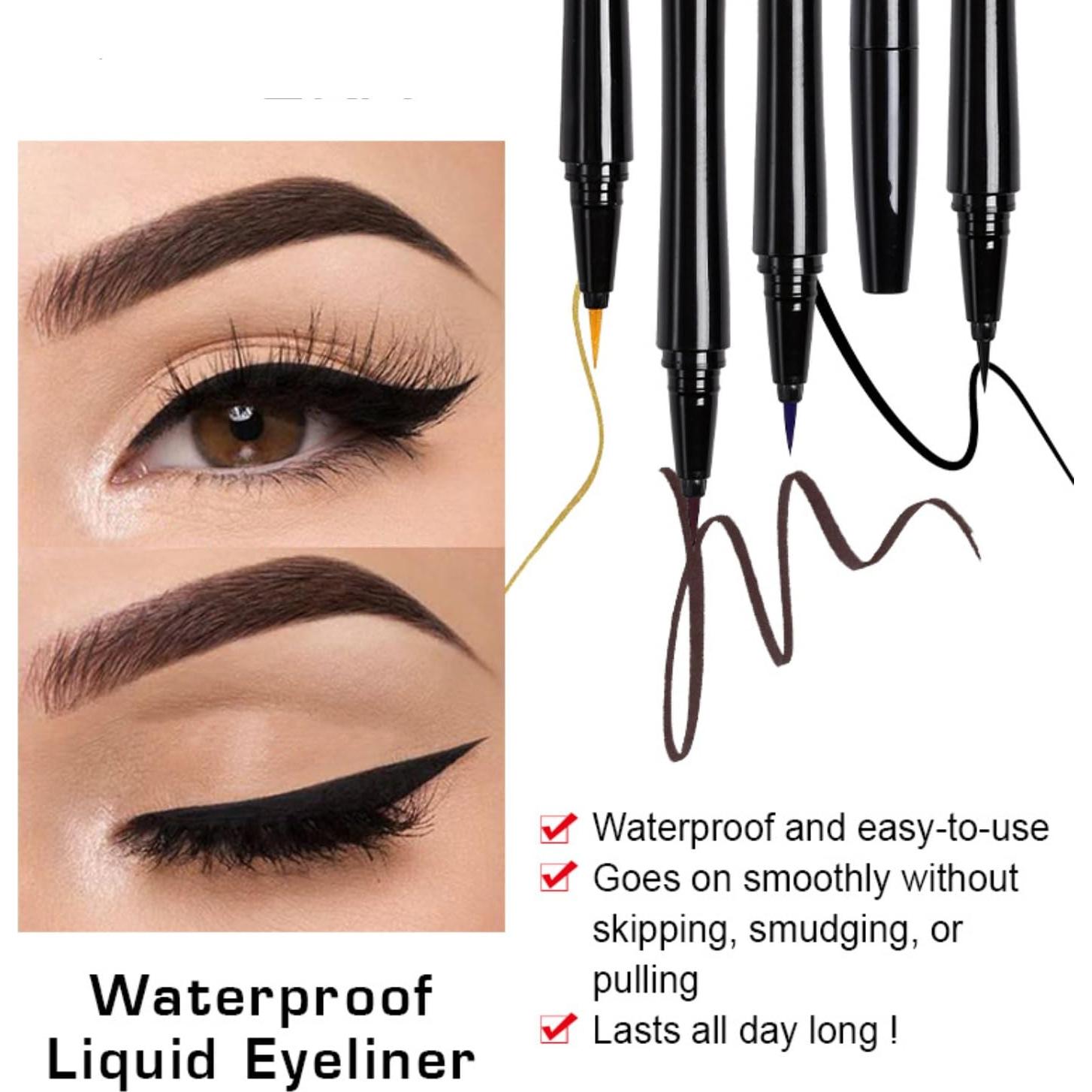 Delineador de Ojos Líquido Impermeable MAEPEOR 15g Negro Azabache