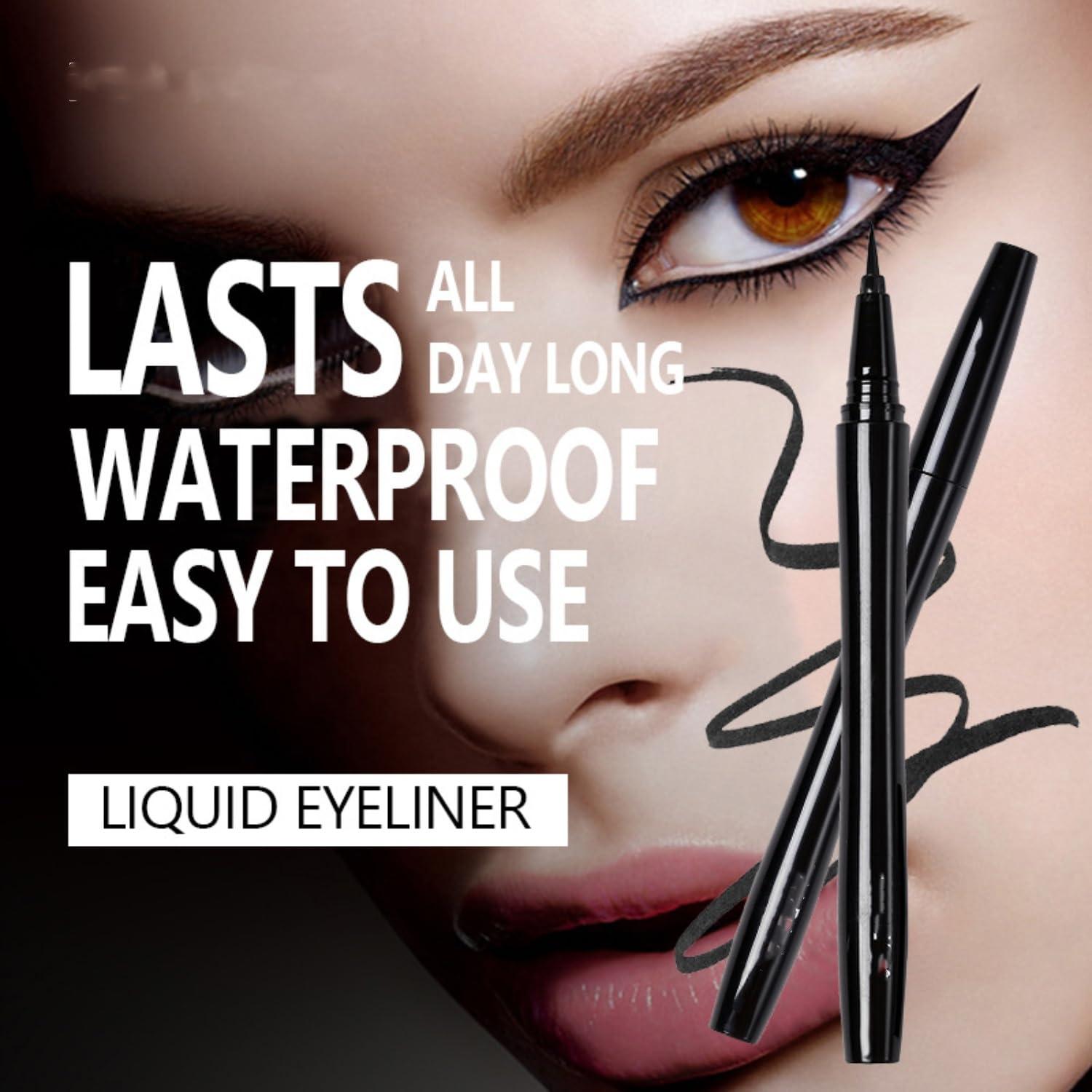 Delineador de Ojos Líquido Impermeable MAEPEOR 15g Negro Azabache