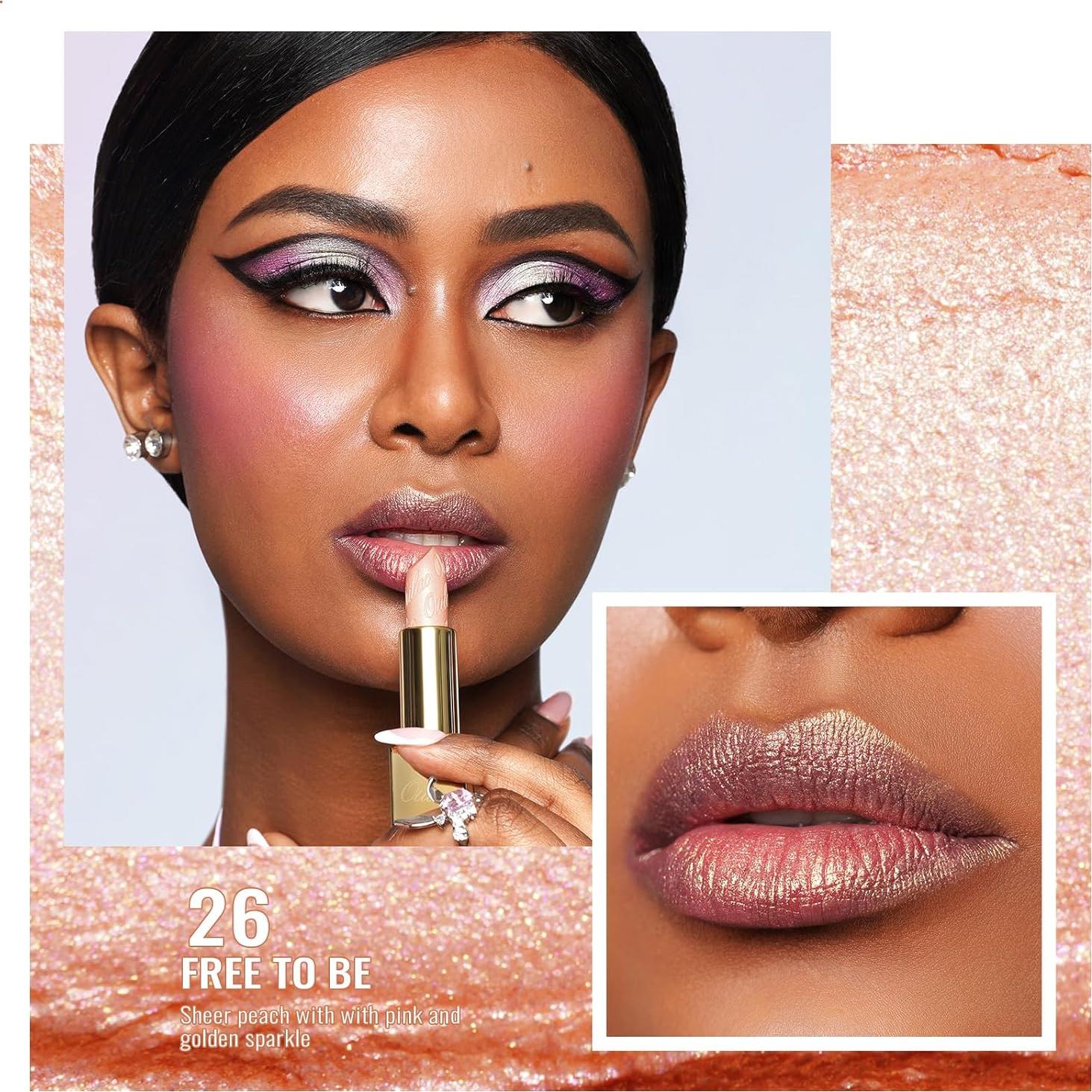 Set de Labiales Metálicos Oulac 3PCS Hidratantes Nude