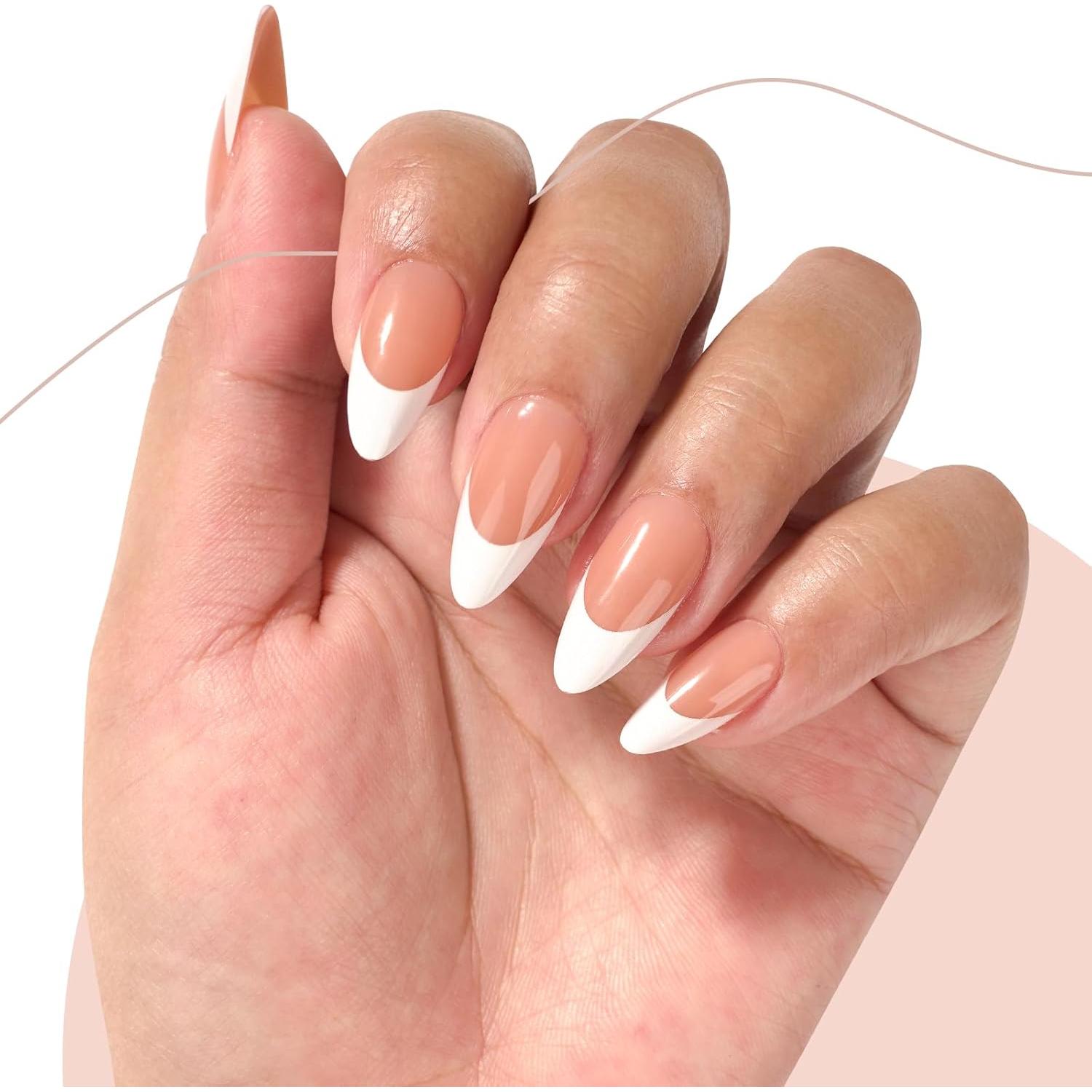 Uñas Postizas de Gel Canvalite Punta Francesa 300 Piezas