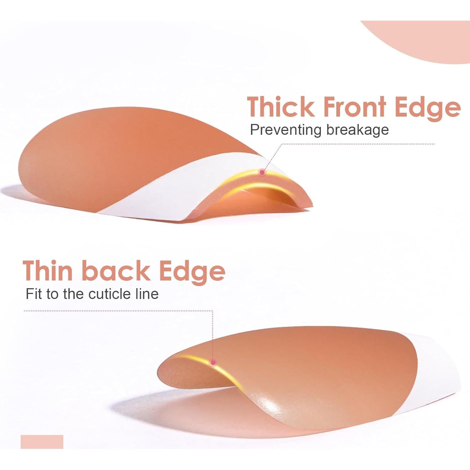 Uñas Postizas de Gel Canvalite Punta Francesa 300 Piezas