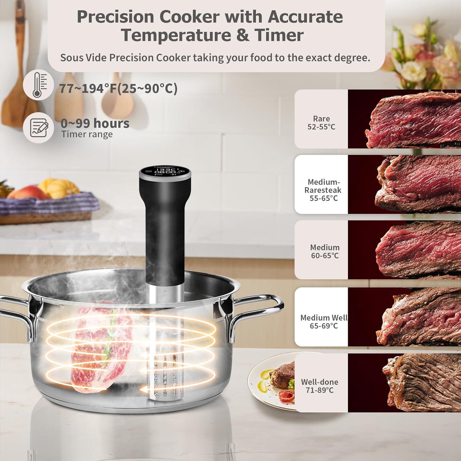 Cocedor Sous Vide WiFi Cattleman Cuisine 1000W 16L Acero Inoxidable