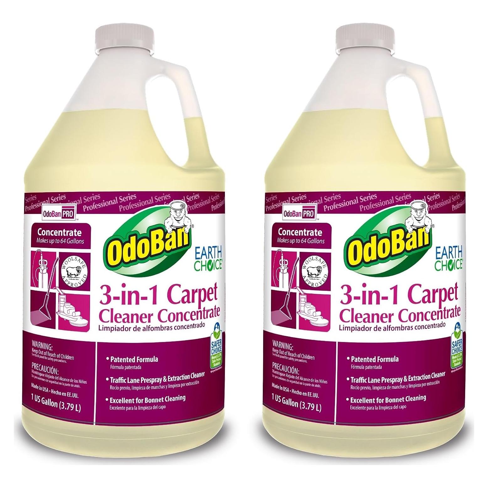 Limpiador de Alfombra Concentrado OdoBan 3-en-1 7.56L Set de 2