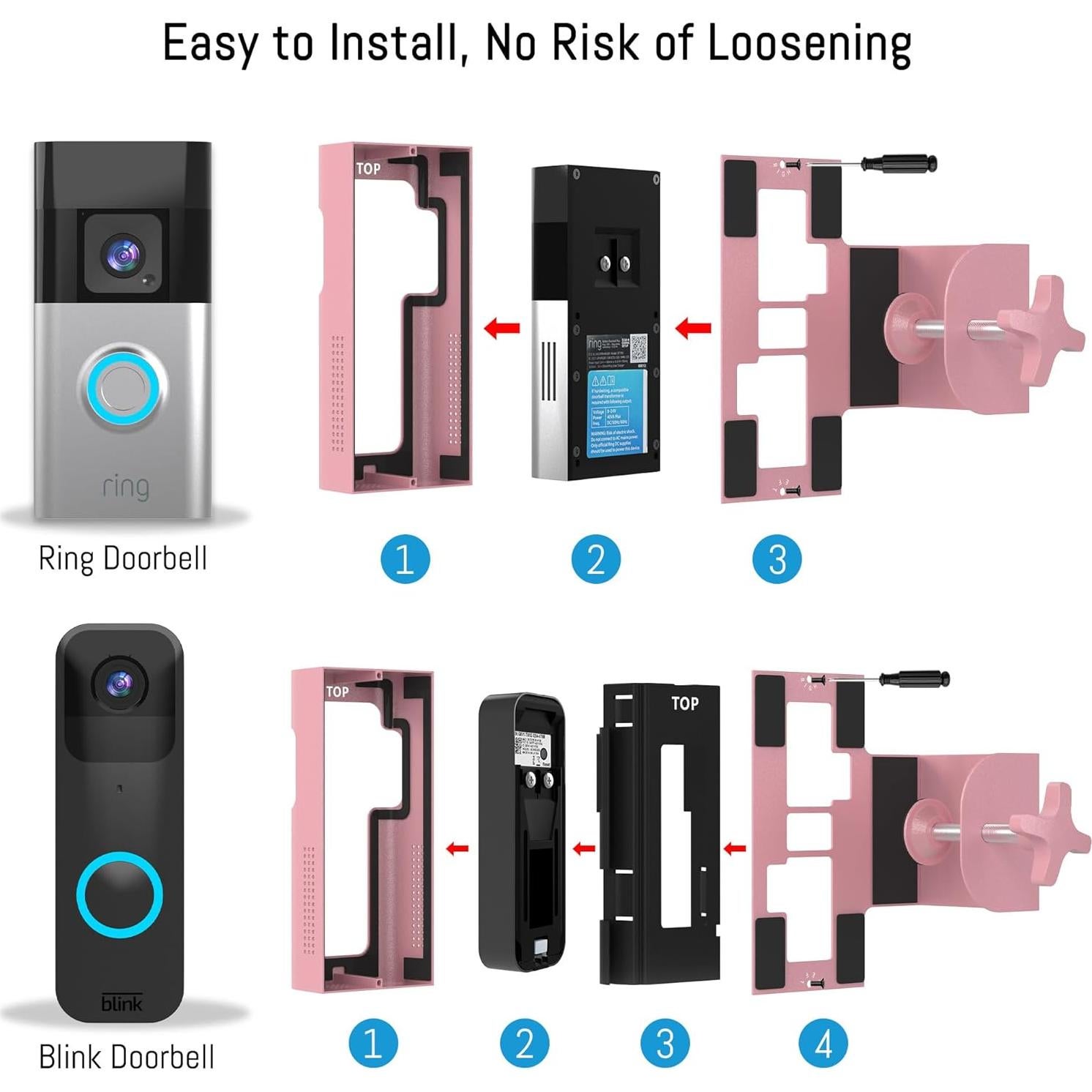 Soporte de Metal Antirrobo Homalor para Timbre Ring/Blink