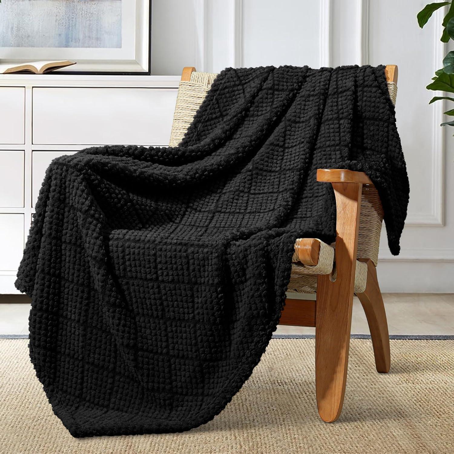 Manta de Forro Whale Flotilla 127x152 cm Negra Suave y Cálida