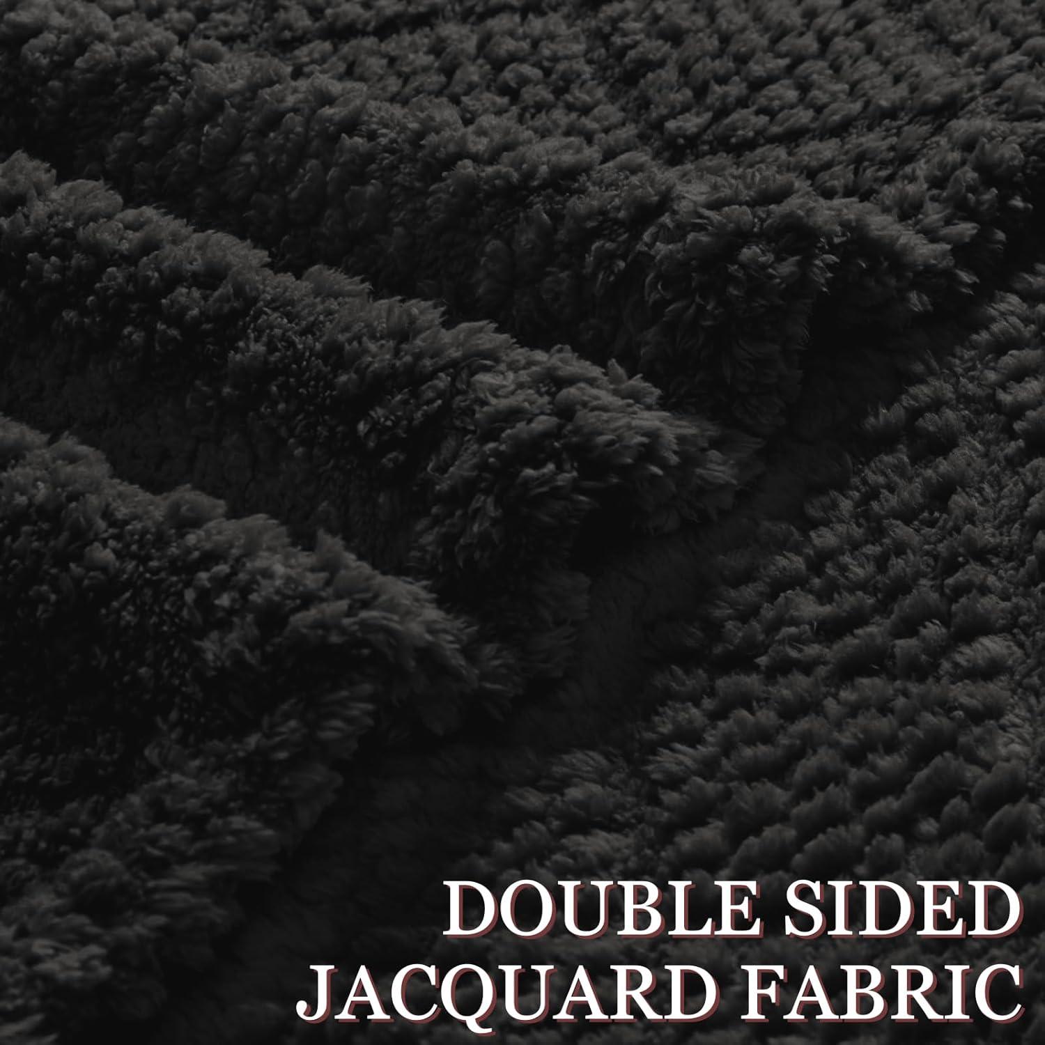 Manta de Forro Whale Flotilla 127x152 cm Negra Suave y Cálida