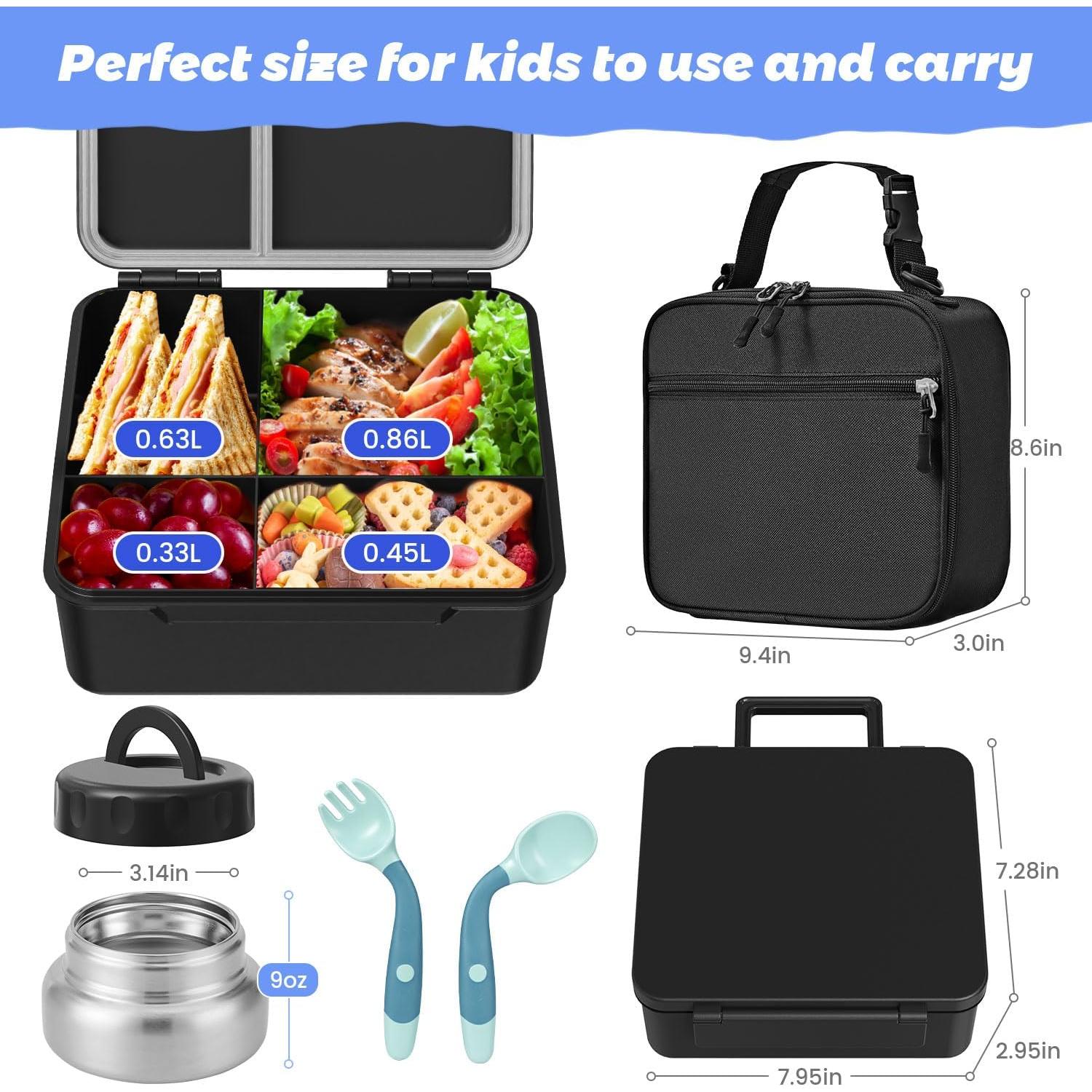 Caja Bento con Termo LOHASOK 1600ml a Prueba de Fugas