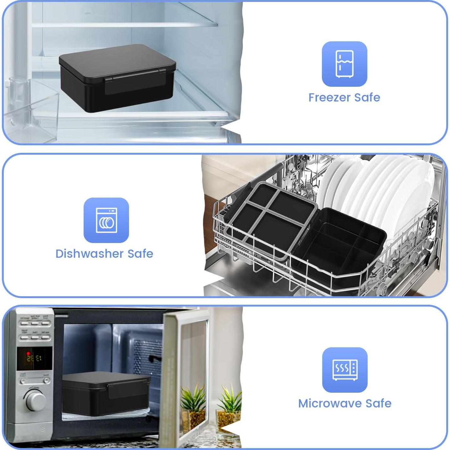 Caja Bento con Termo LOHASOK 1600ml a Prueba de Fugas