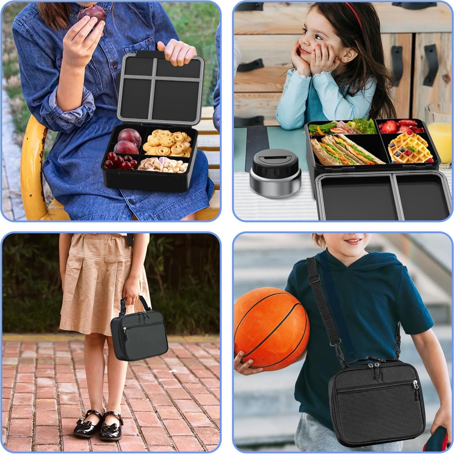 Caja Bento con Termo LOHASOK 1600ml a Prueba de Fugas