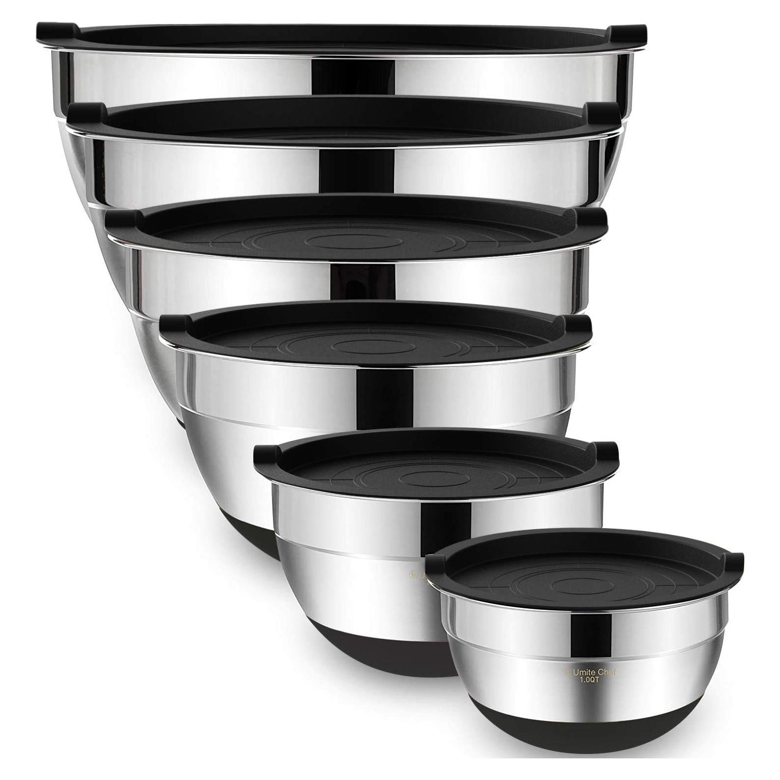 Juego de Tazones de Mezcla Umite Chef 6 Piezas Acero Inoxidable
