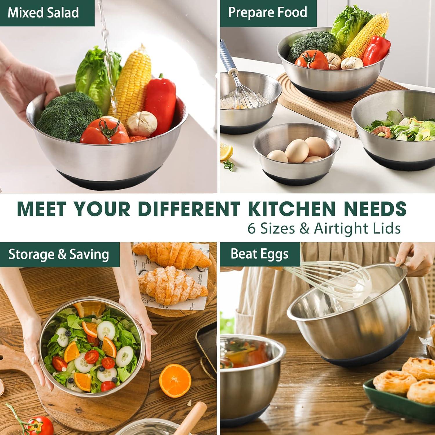 Juego de Tazones de Mezcla Umite Chef 6 Piezas Acero Inoxidable