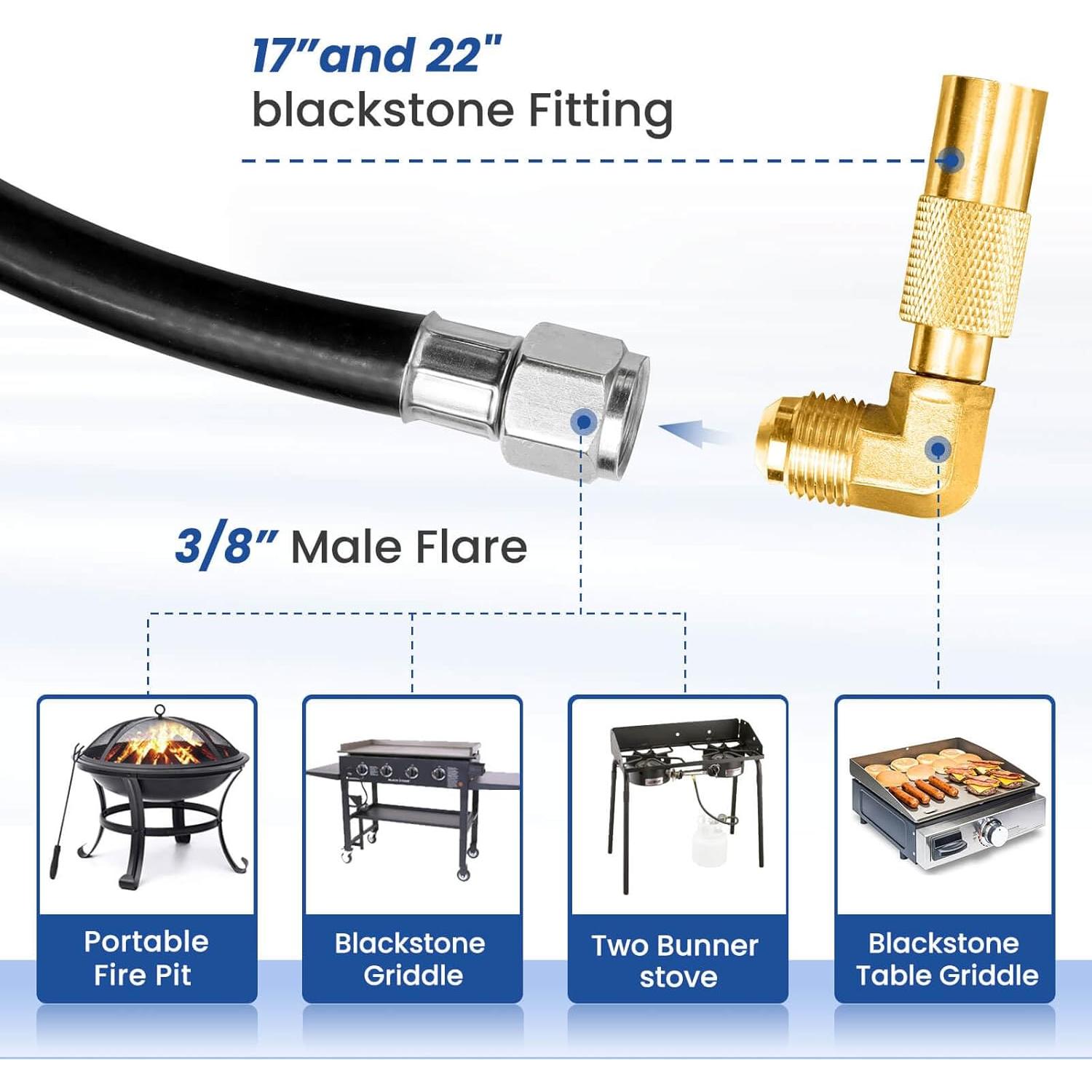 Adaptador de Manguera de Propano Aekops 5 PIES con Regulador