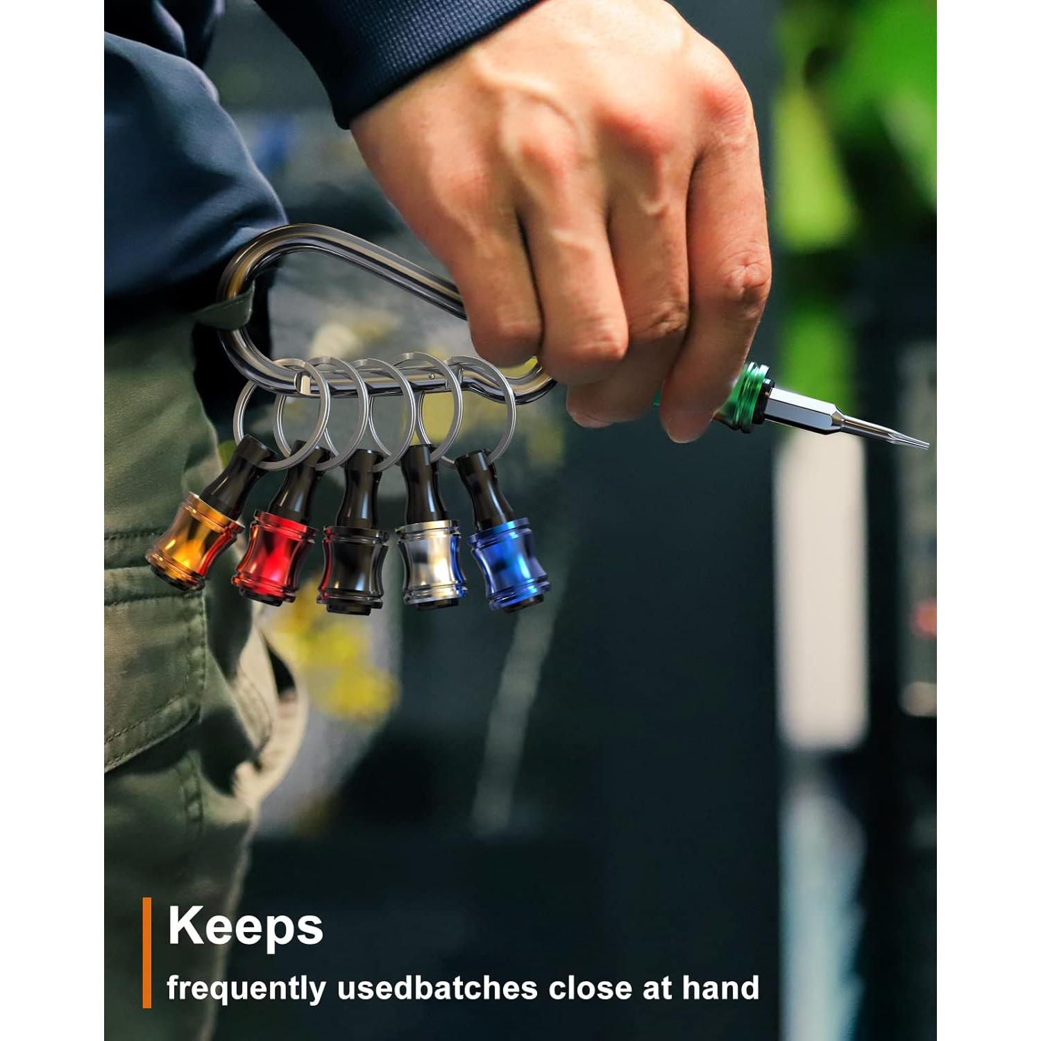 Soporte de Puntas Katerk 6 Pcs 1/4" Hexagonal Aluminio