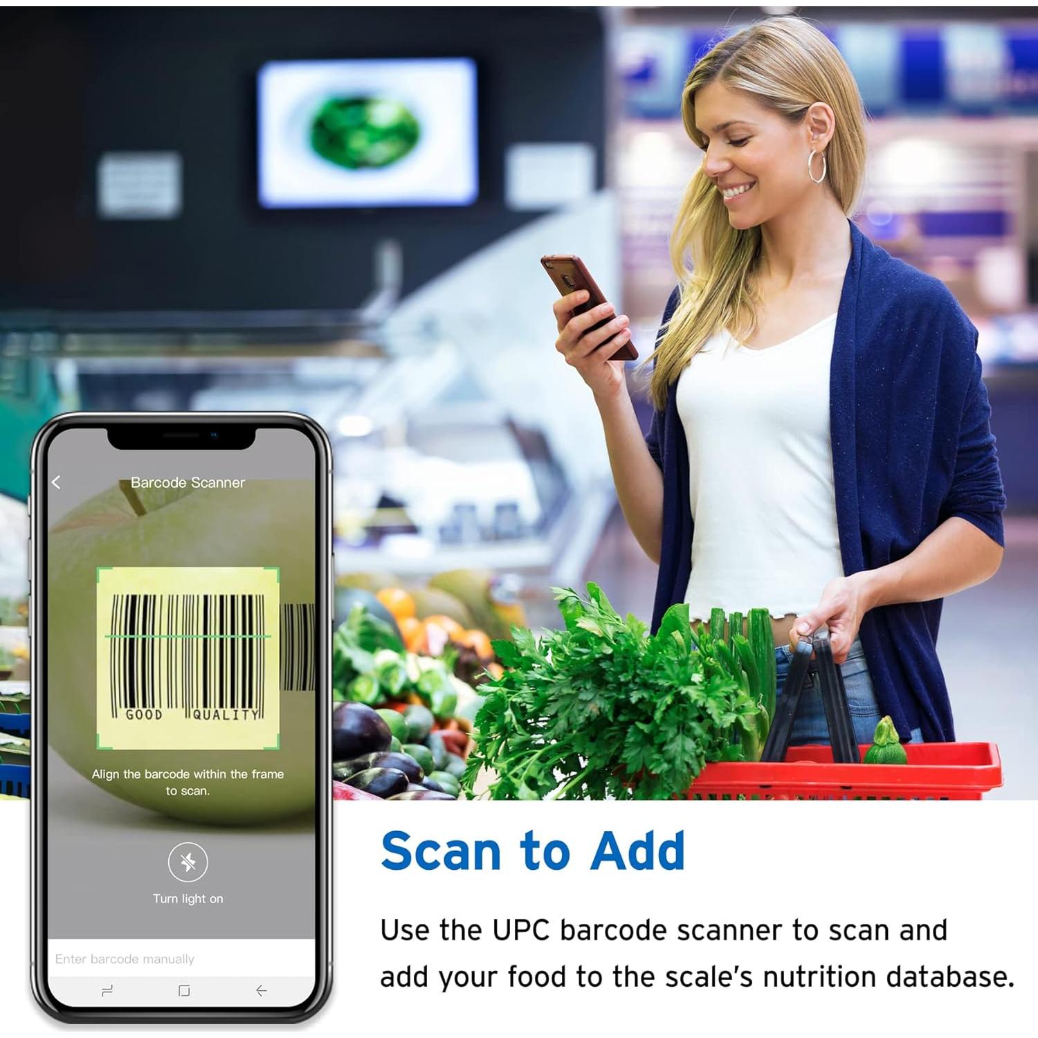 Balanza de Cocina Digital Etekcity 5000g Bluetooth Acero Inoxidable