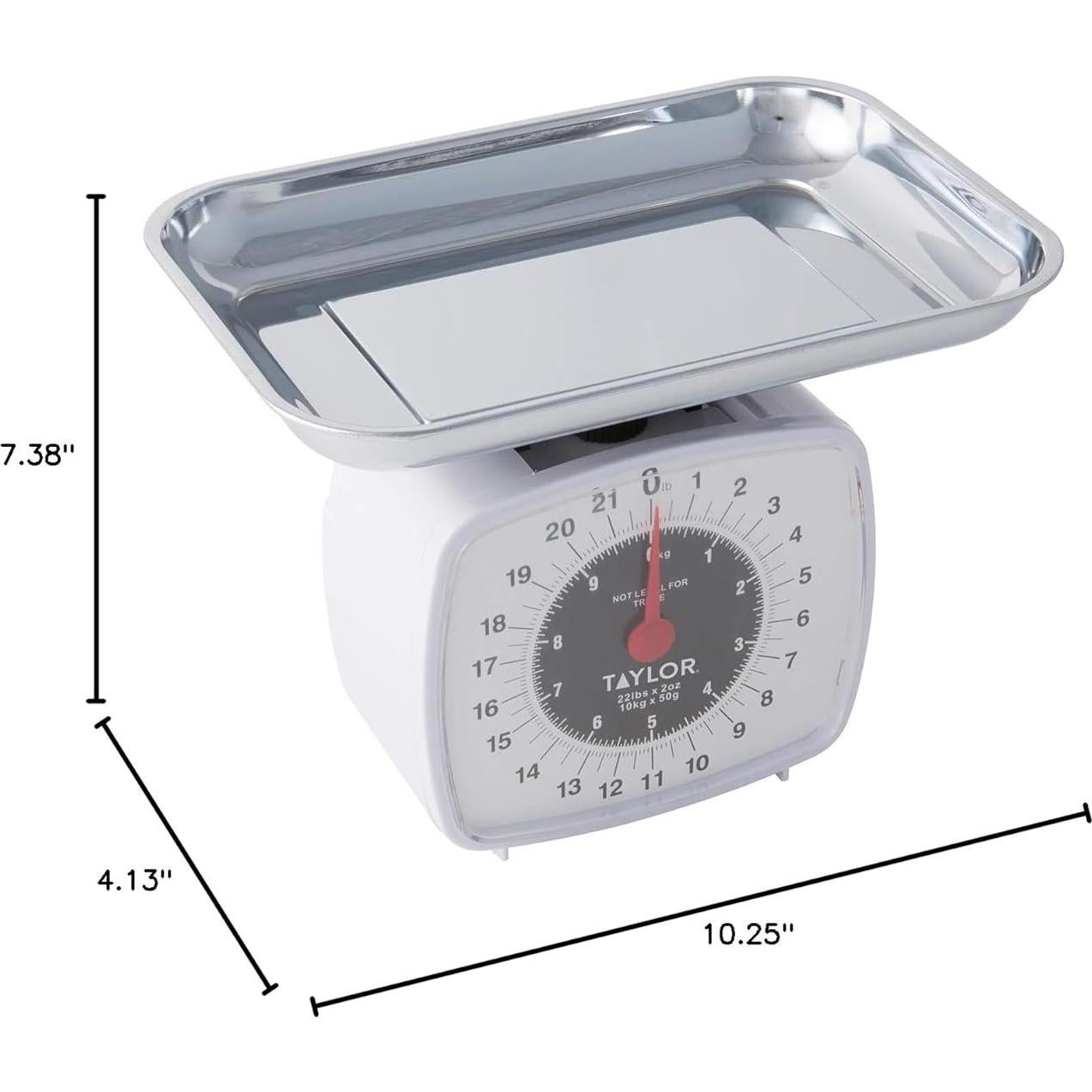 Escala de Cocina Analógica Taylor 10 kg con Bandeja Lavable