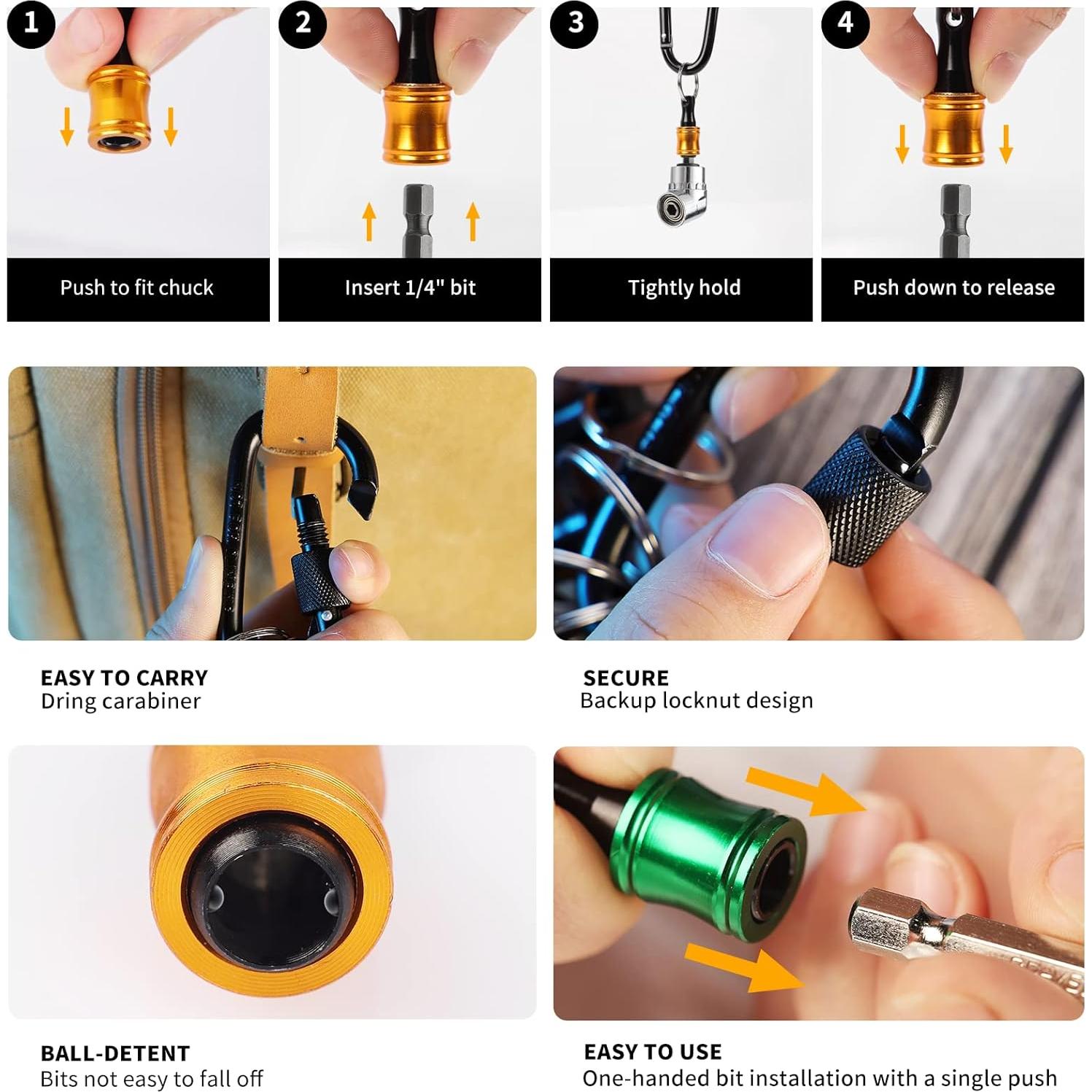 Soporte de Puntas Katerk 1/4" Hexagonal para Taladro