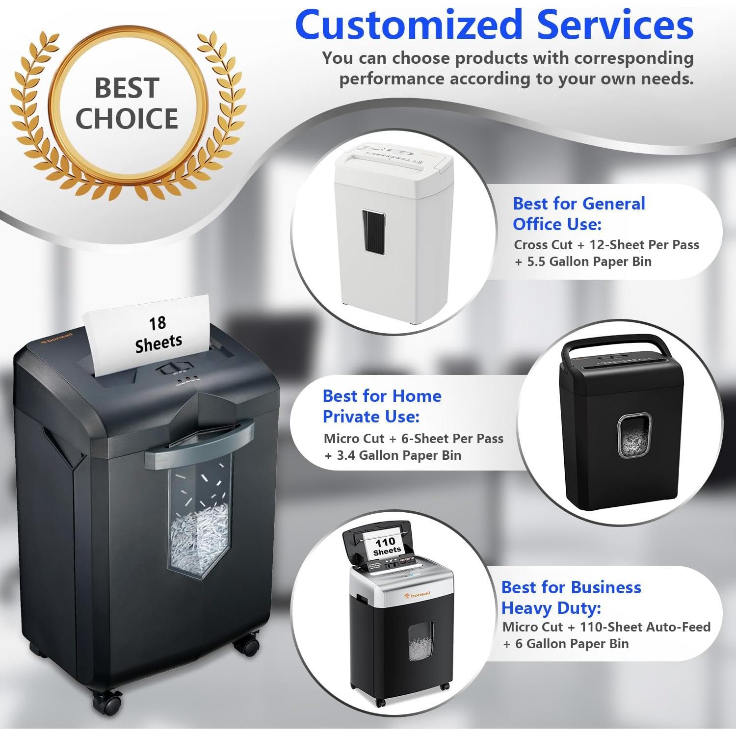 Trituradora Bonsaii C209-C | Hasta 110 Hojas Automática, 22.7L